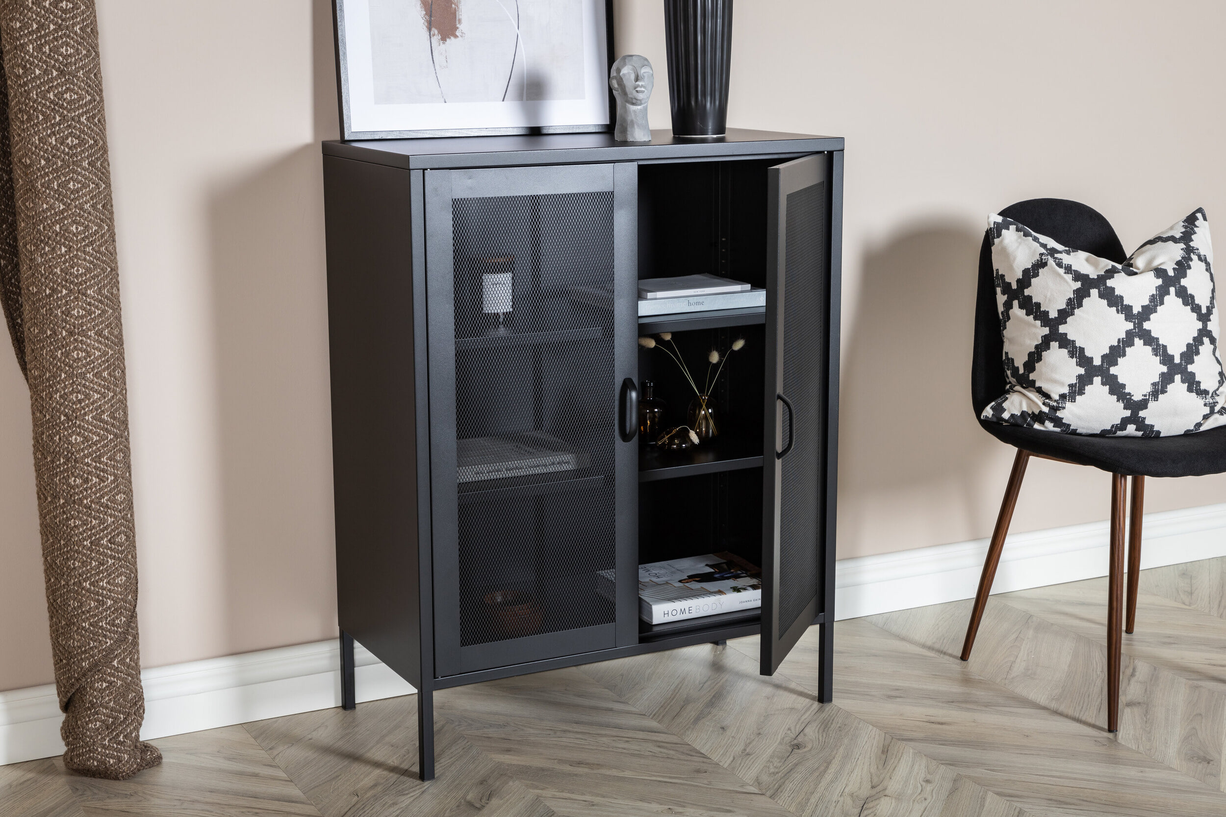 Nohr Opbergkast 'Carmilla' 101 x 80cm, kleur Zwart