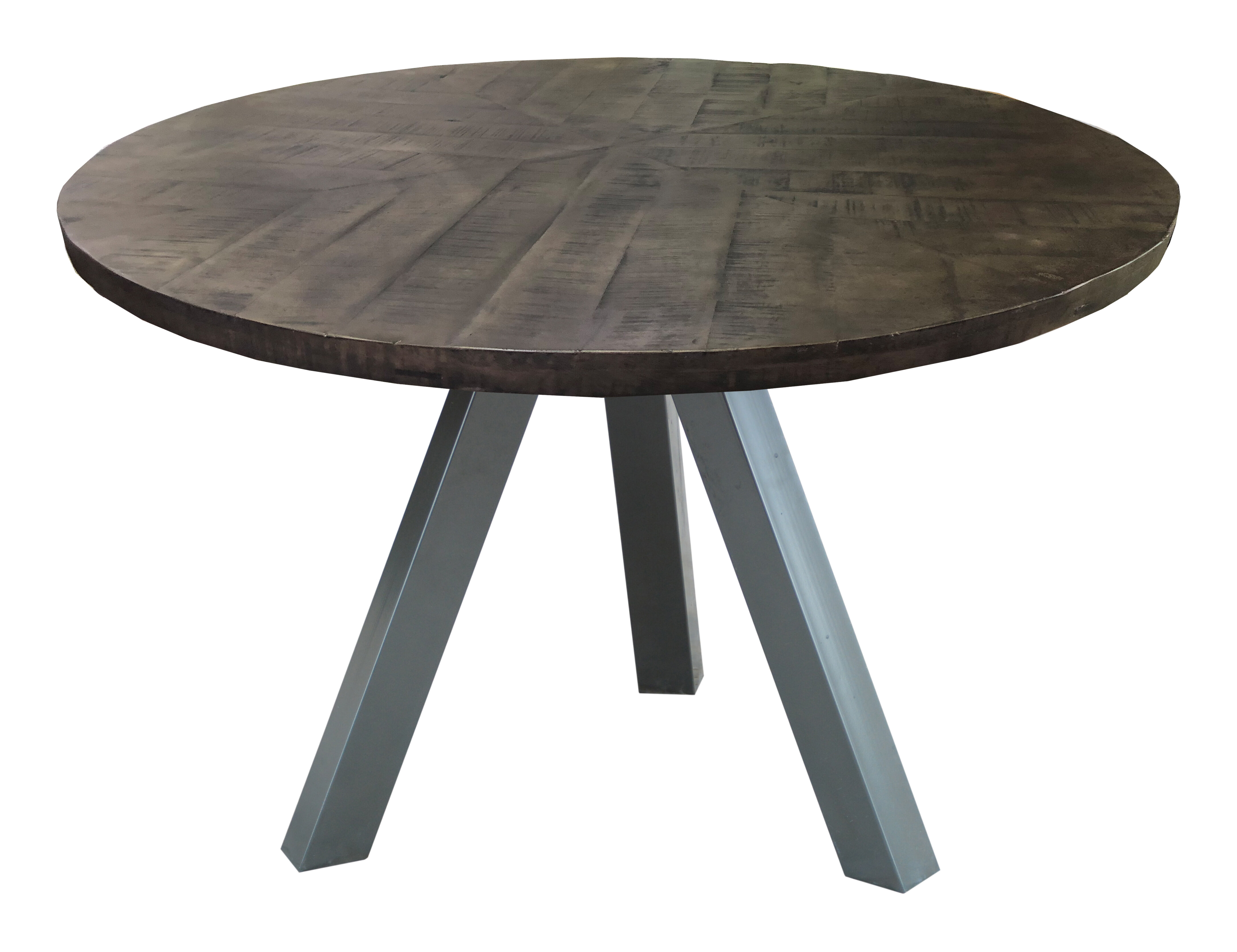 Artistiq Ronde Eettafel 'Lorence' Mangohout, 120cm, kleur Grijs