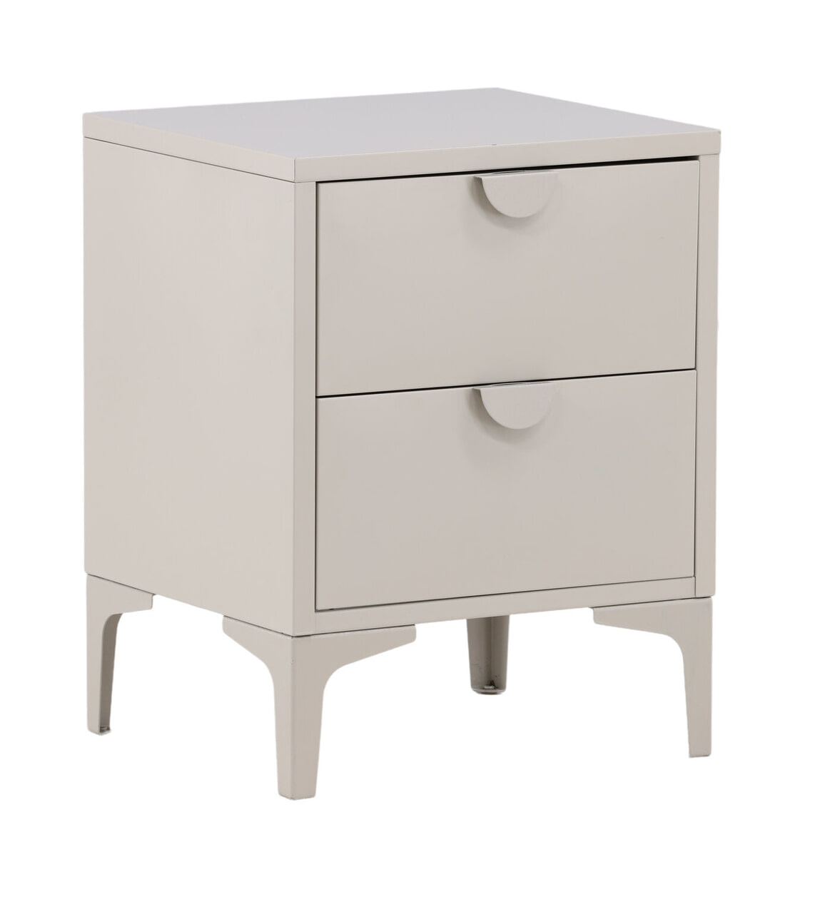 Nohr Nachtkastje 'Danyella' Met 2 laden, Metaal, kleur Beige