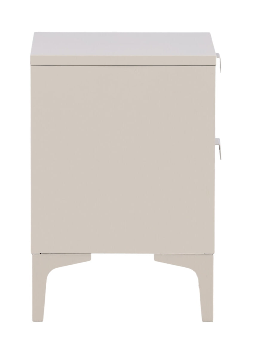 Nohr Nachtkastje 'Danyella' Met 2 laden, Metaal, kleur Beige