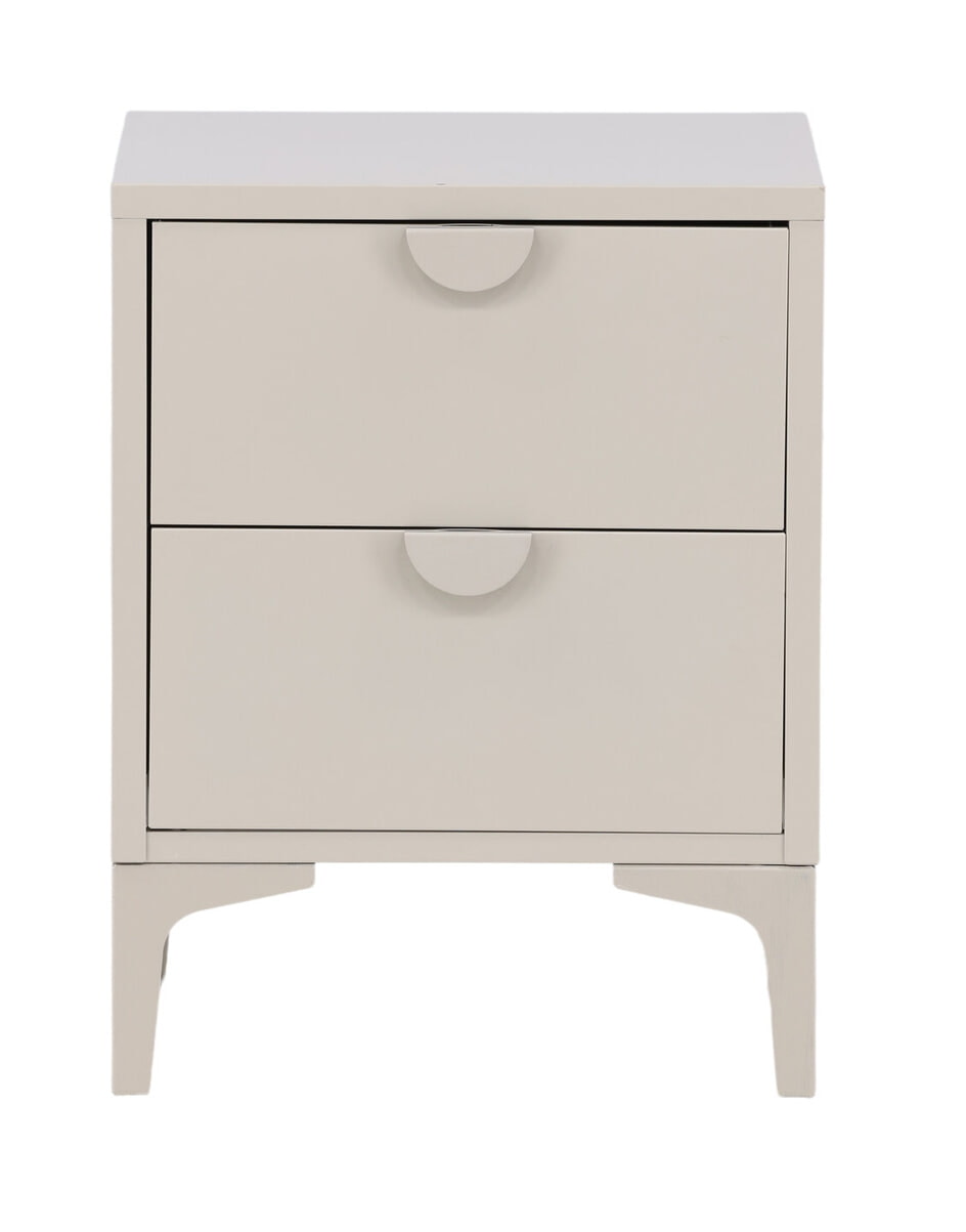 Nohr Nachtkastje 'Danyella' Met 2 laden, Metaal, kleur Beige