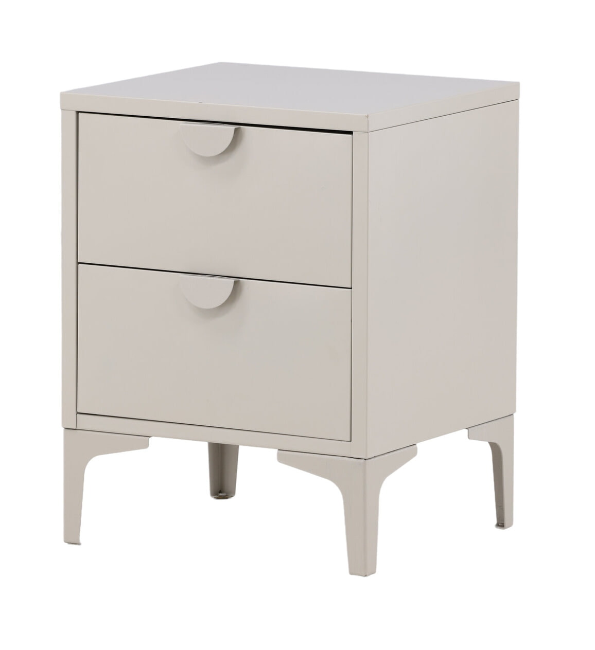 Nohr Nachtkastje 'Danyella' Met 2 laden, Metaal, kleur Beige