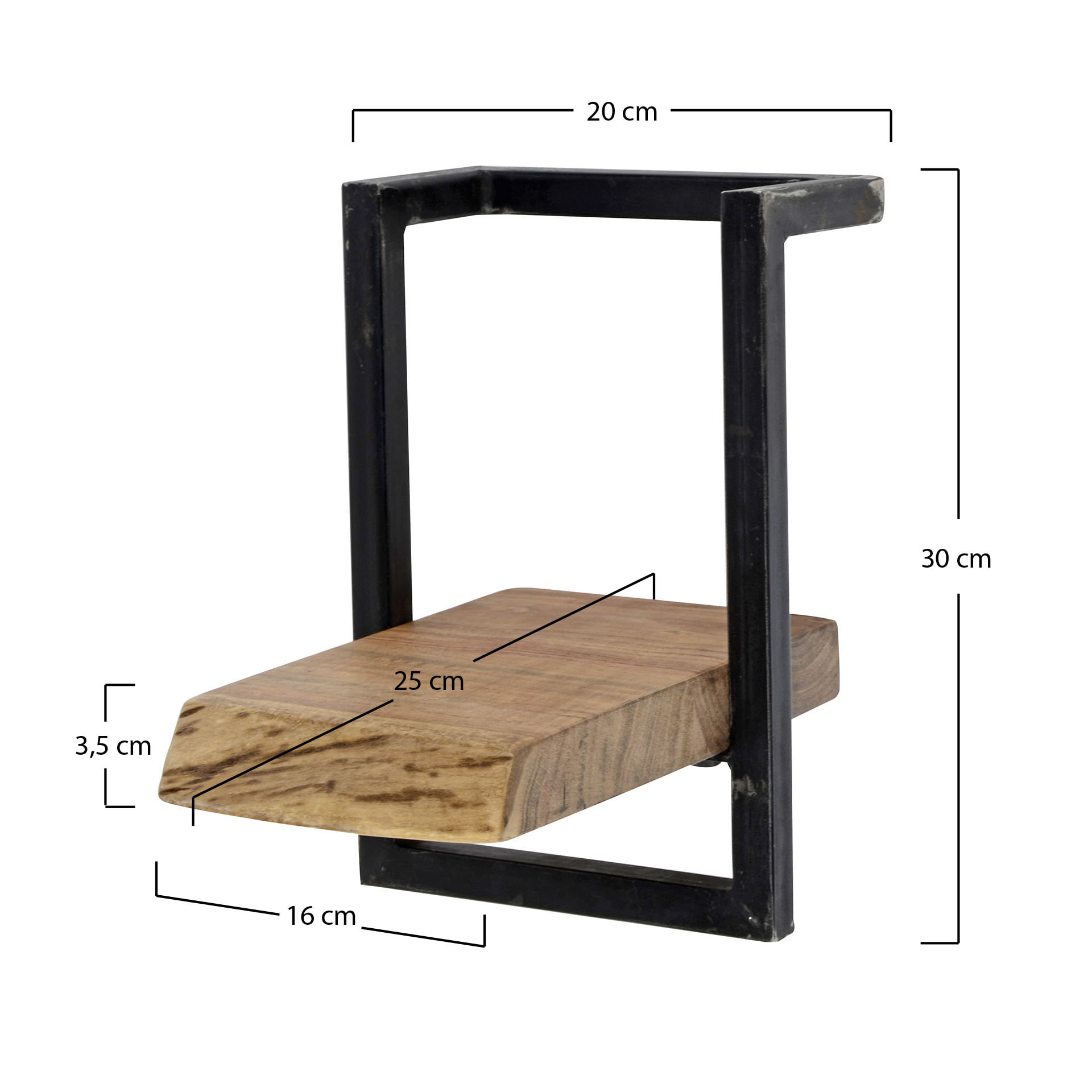 Industriële Wandplank 'Buster' 20cm