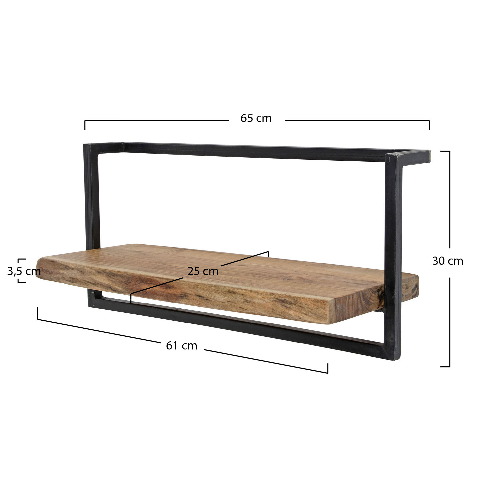 Industriële Wandplank 'Buster' 65cm