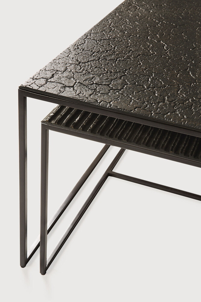 Ethnicraft Salontafel 'Pentagon' Minerals, Set van 2 stuks, kleur Whisky