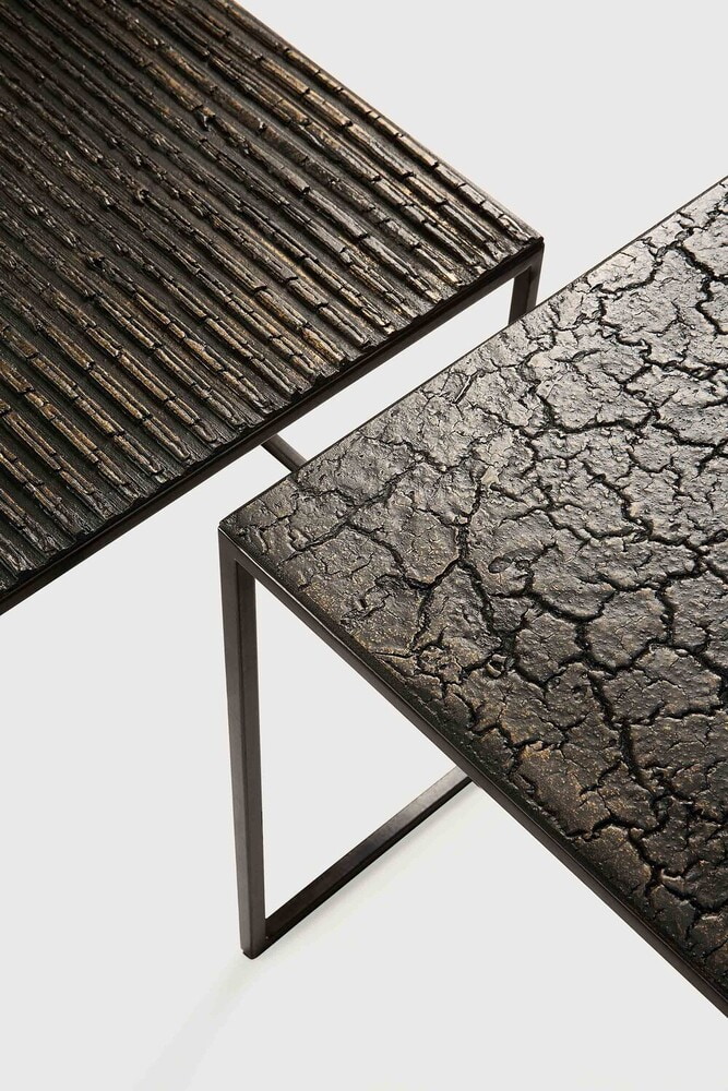 Ethnicraft Salontafel 'Pentagon' Minerals, Set van 2 stuks, kleur Whisky