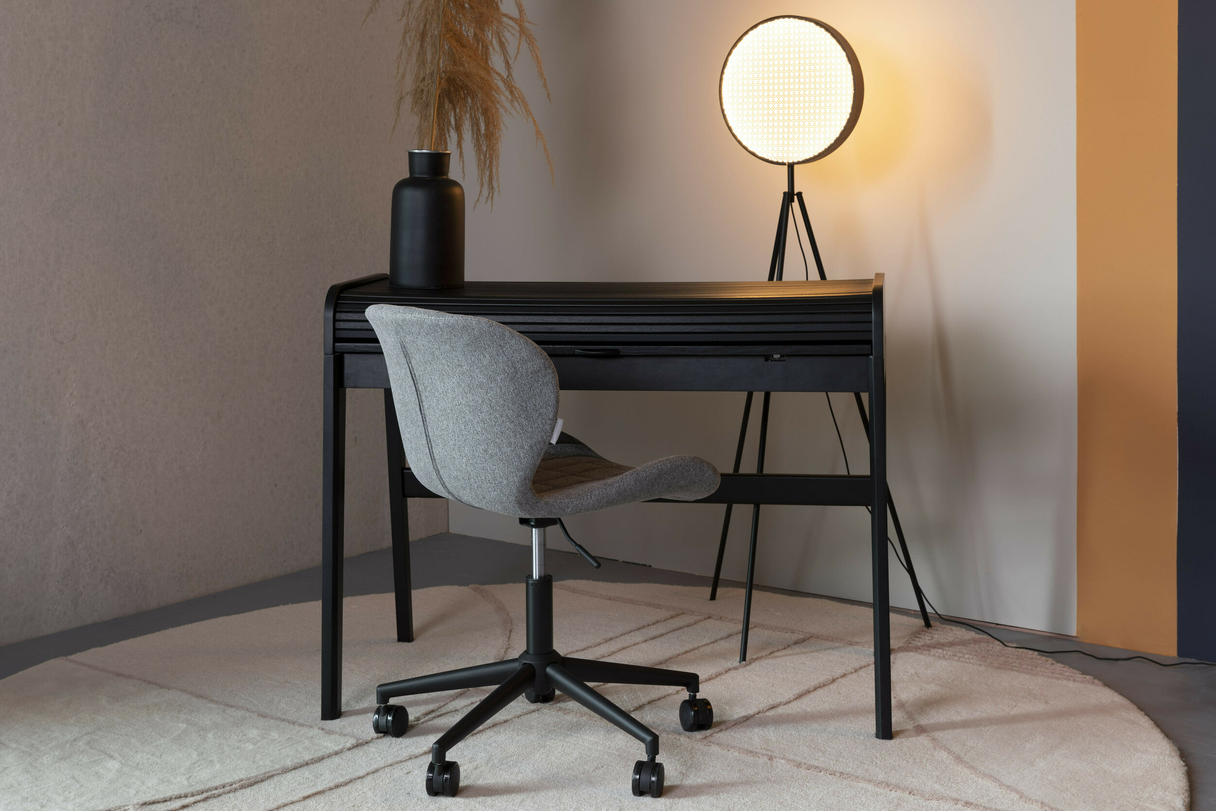 Zuiver Bureau 'Barbier' Eikenhout, kleur Zwart