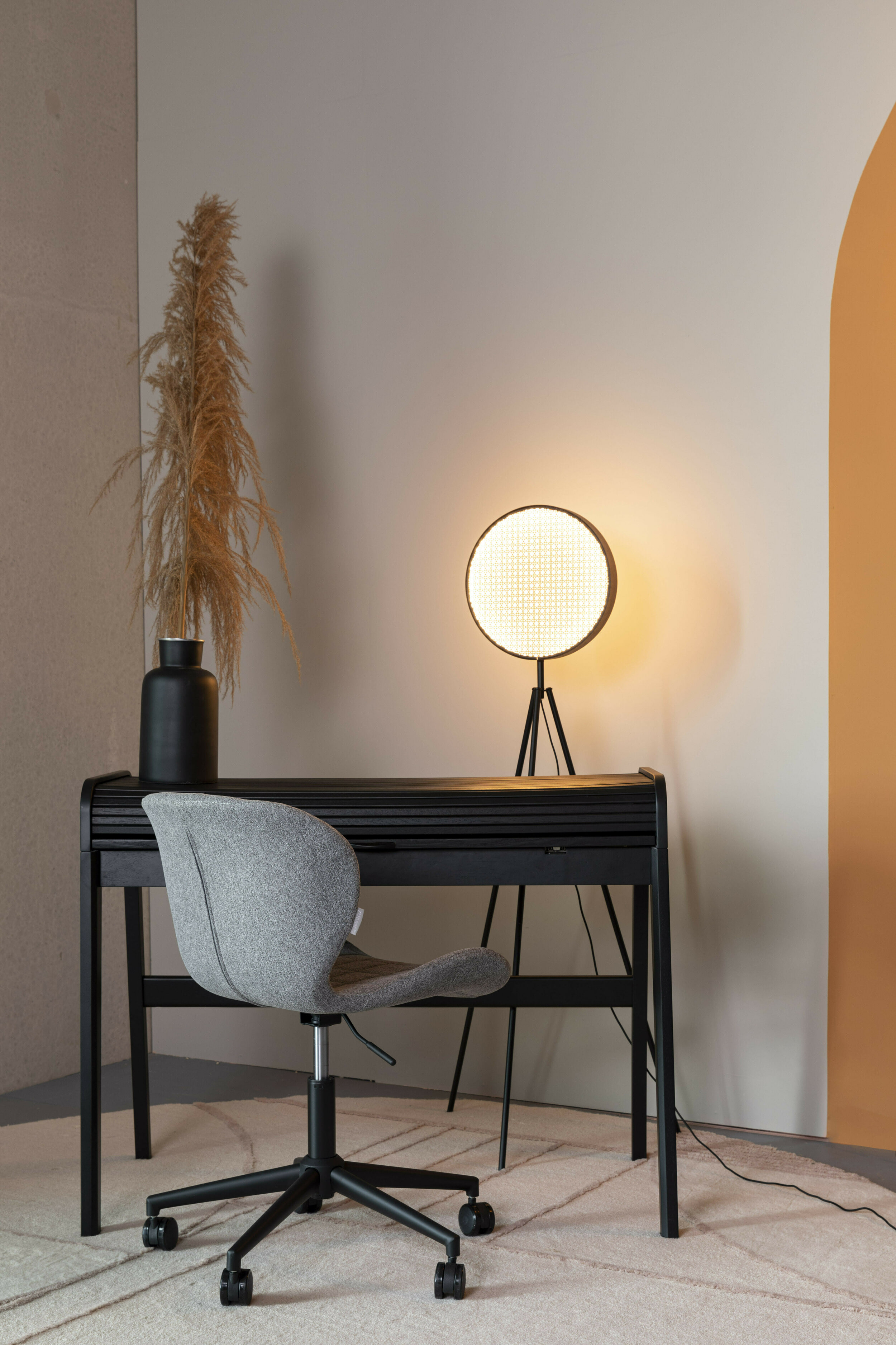 Zuiver Bureau 'Barbier' Eikenhout, kleur Zwart