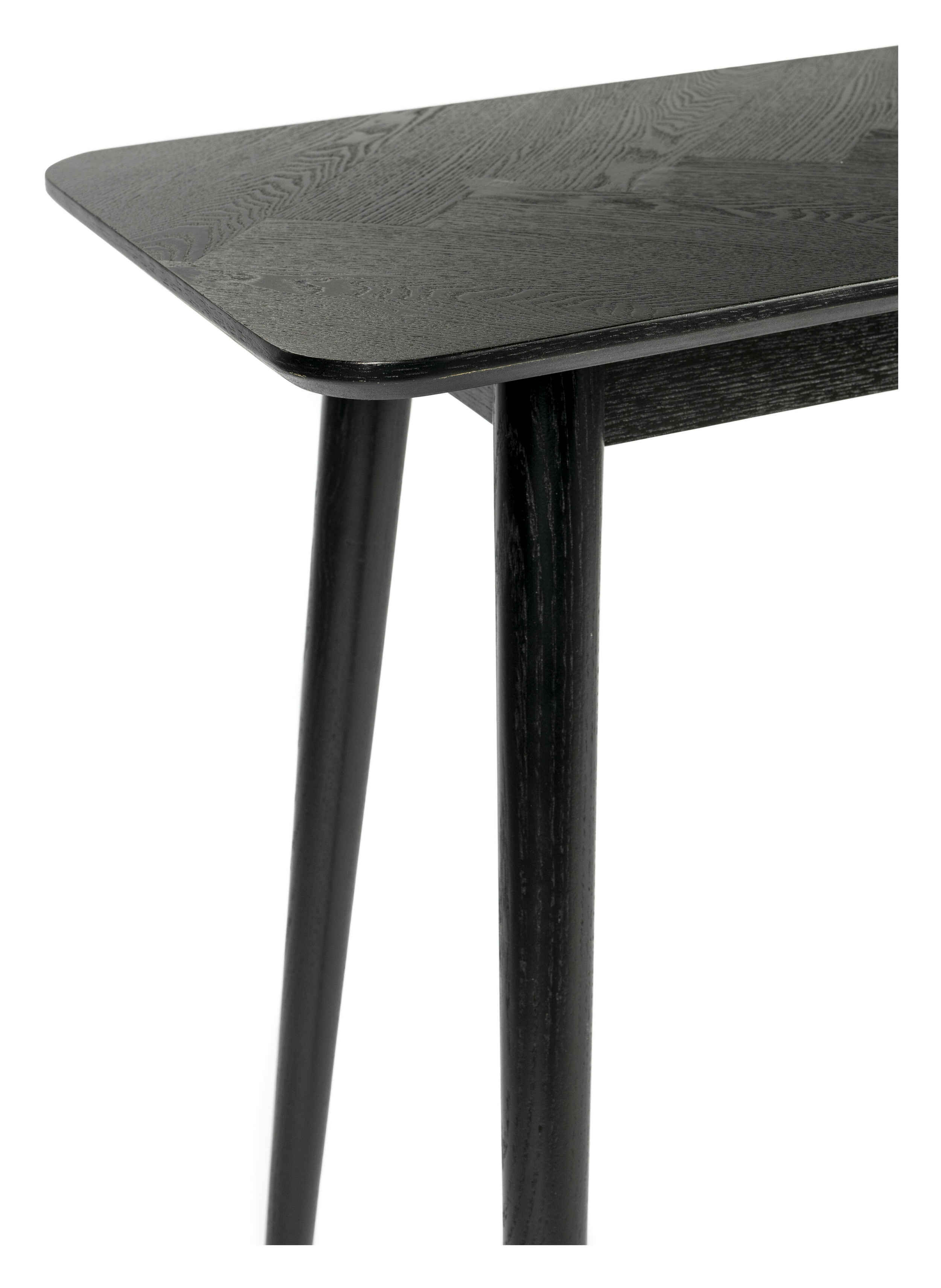 ZILT Sidetable 'Hany' Essenhout Visgraat, 120cm, kleur Zwart