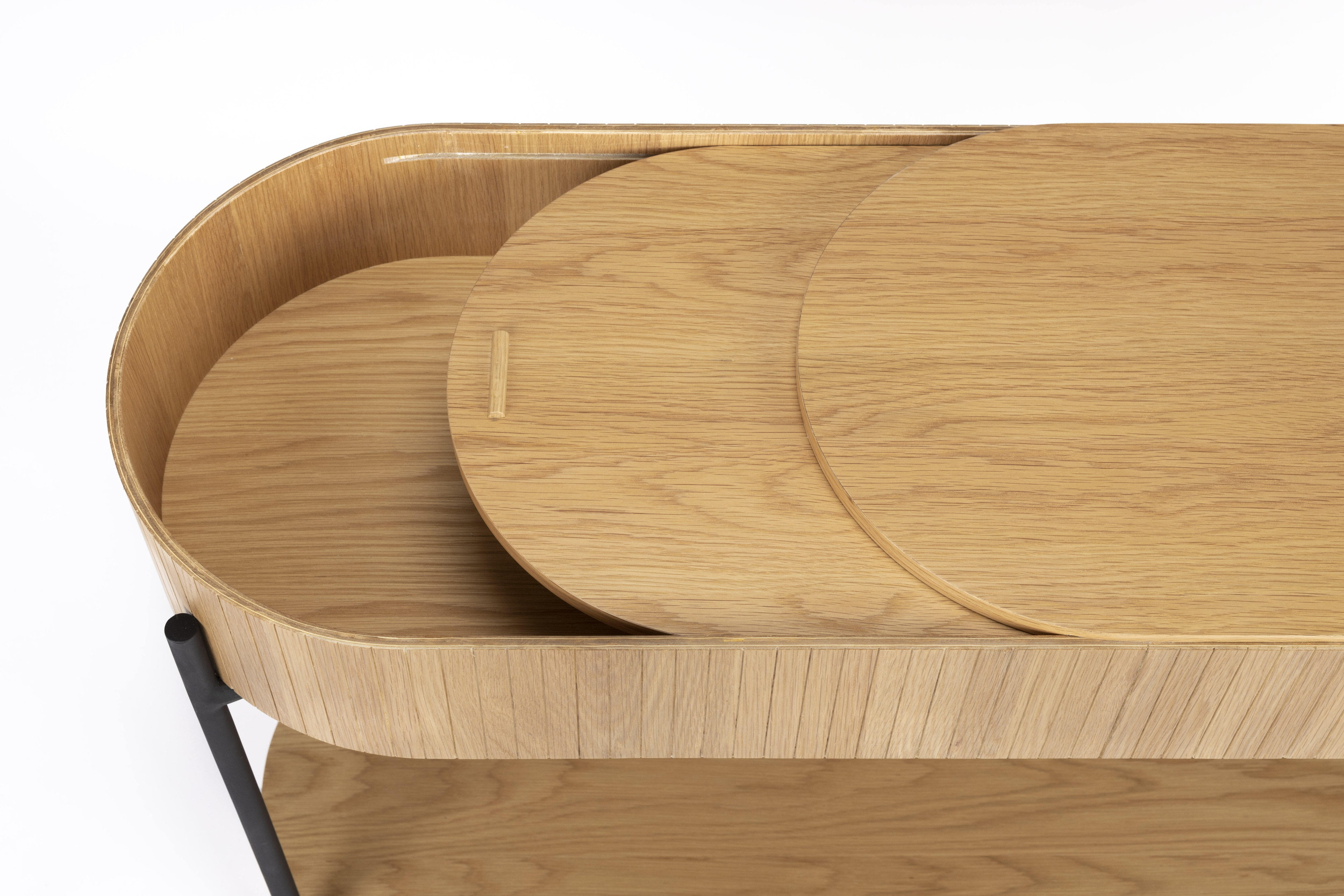 Zuiver Sidetable 'Slides' Eikenhout, 120cm, kleur Naturel