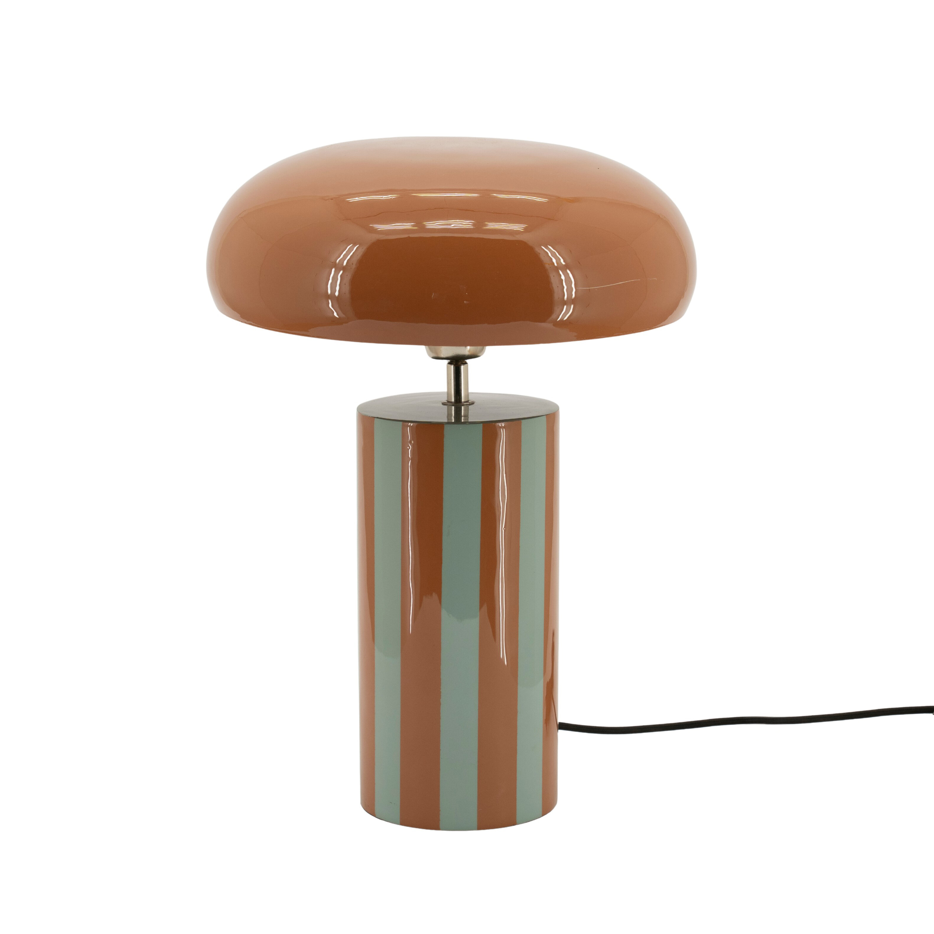 By-Boo Tafellamp 'Streepz' kleur Bruin/Blauw