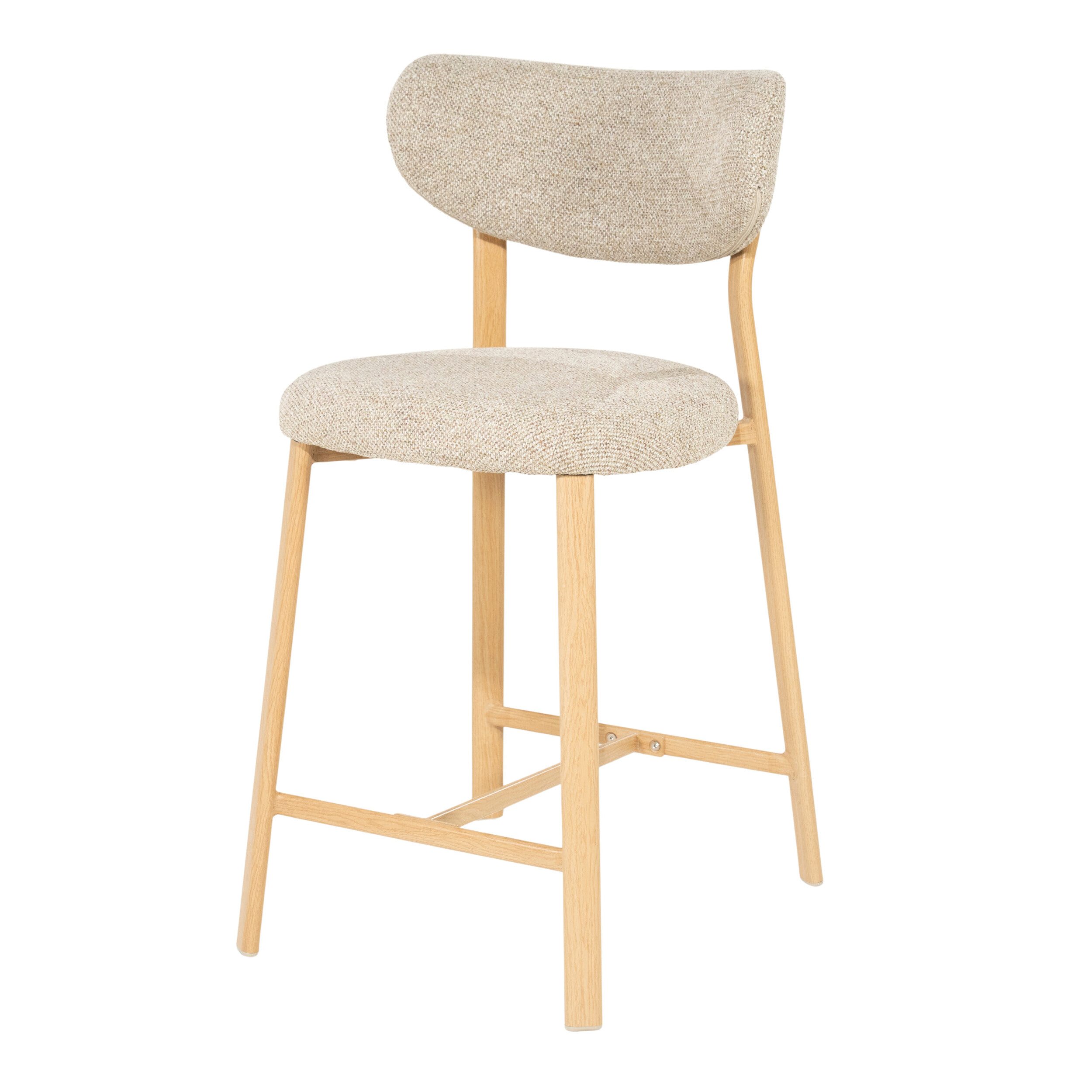 By-Boo Barstoel 'Sedia' Geweven stof (zithoogte 65cm)