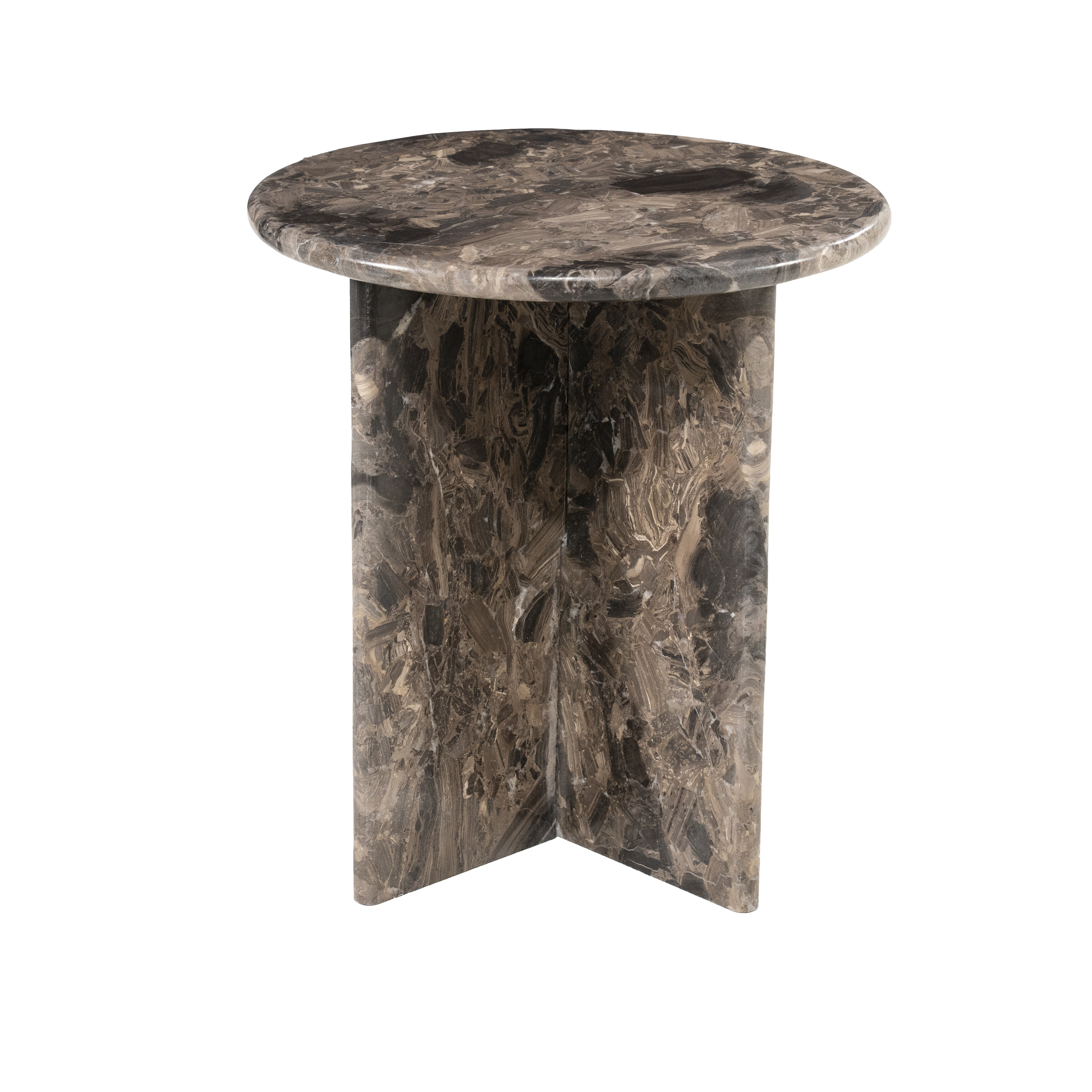 By-Boo Ronde Bijzettafel 'Circa' Marmer, 42cm
