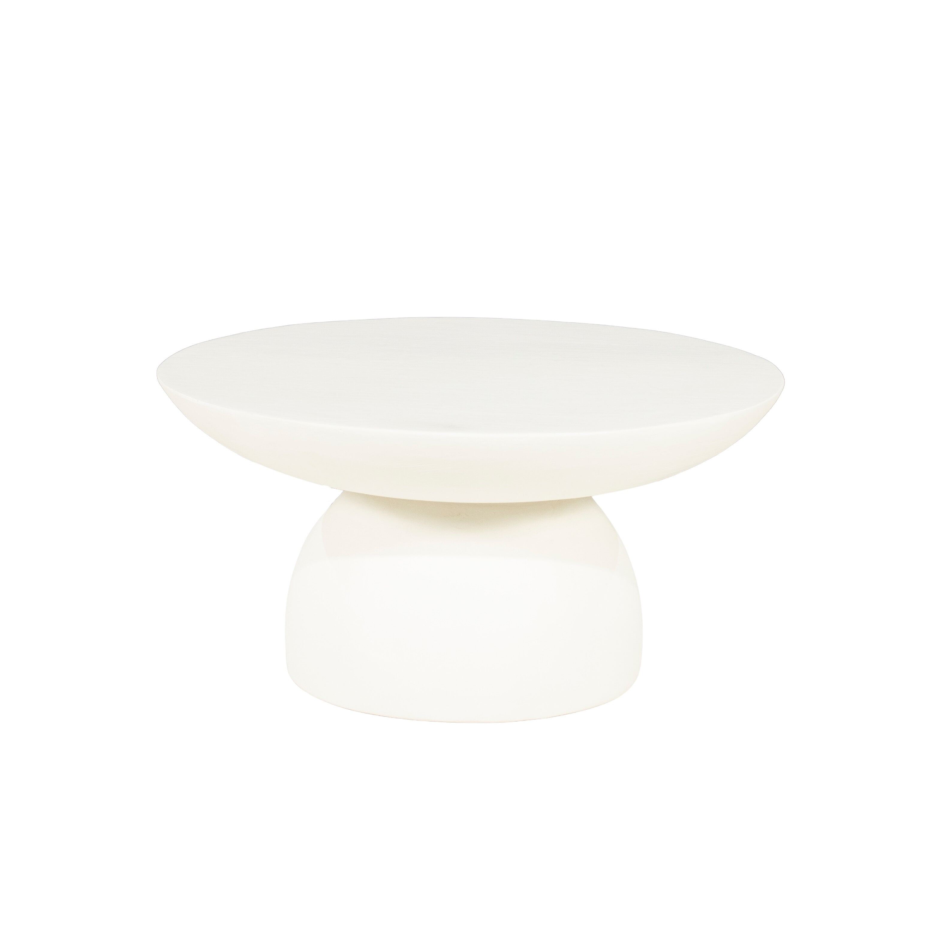 By-Boo Ronde Salontafel 'Canto' 70cm, kleur Off White