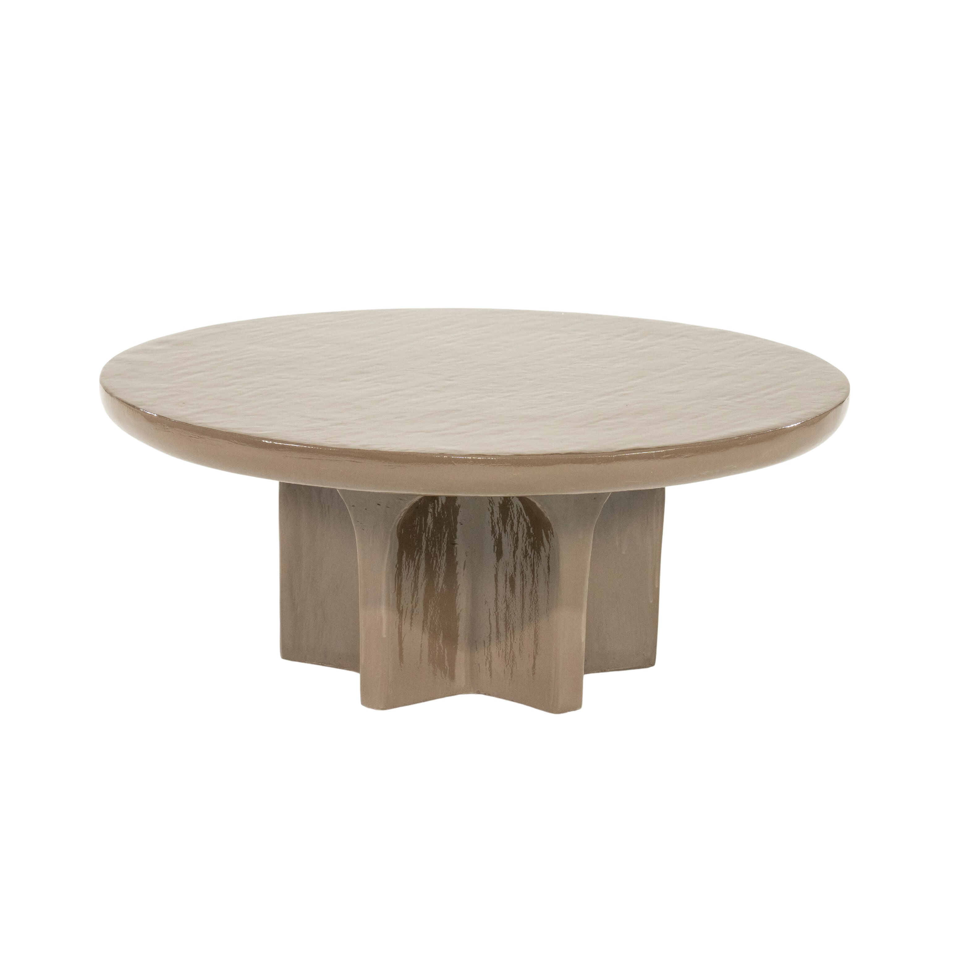 By-Boo Ronde Salontafel 'Circolo' 80cm, kleur Donkerbruin