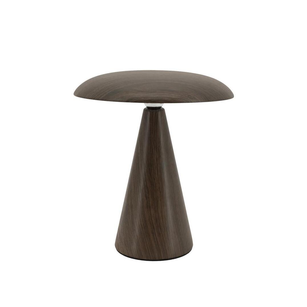By-Boo Tafellamp Woda Houtlook, 26cm - Donkerbruin
