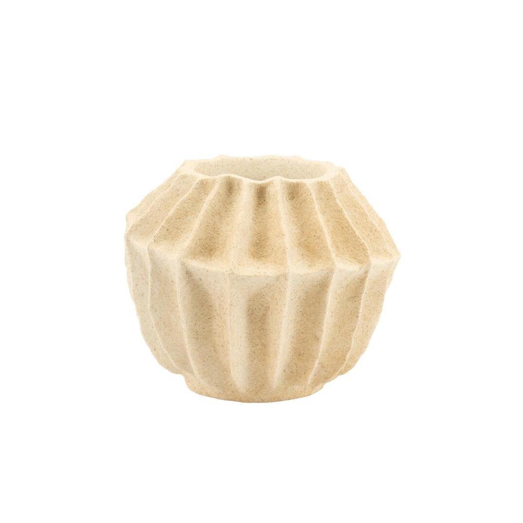 By-Boo Vaas Rei Polyresin, 23cm - Beige