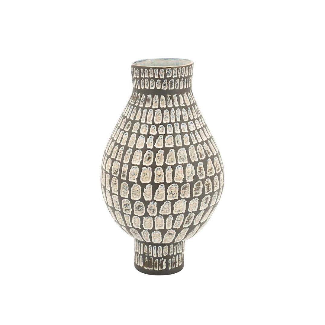 By-Boo Vaas Isoko Geglazuurd aardewerk, 40cm - Bruin