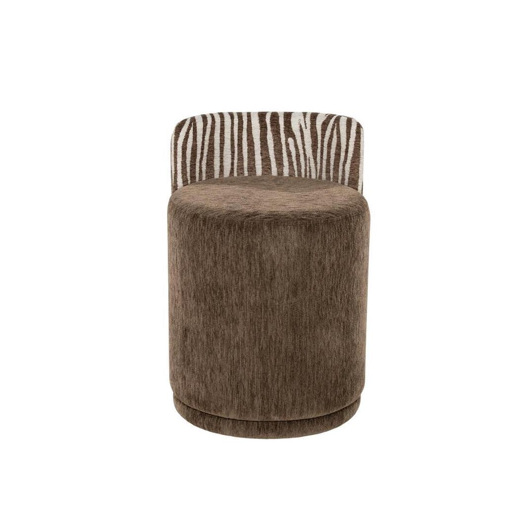 By-Boo Eetkamerstoel Marque Zebra print - Bruin