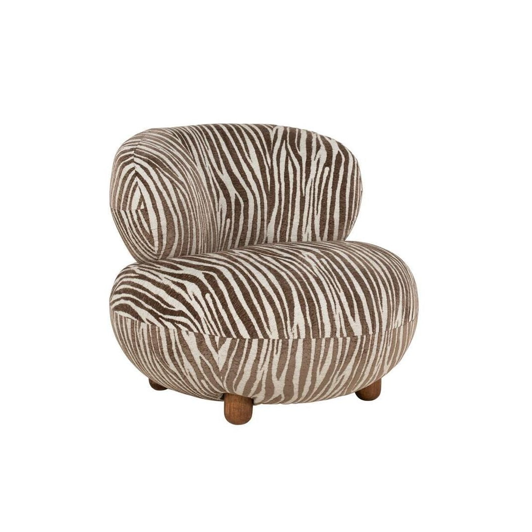 By-Boo Fauteuil Mochi Zebra print - Bruin