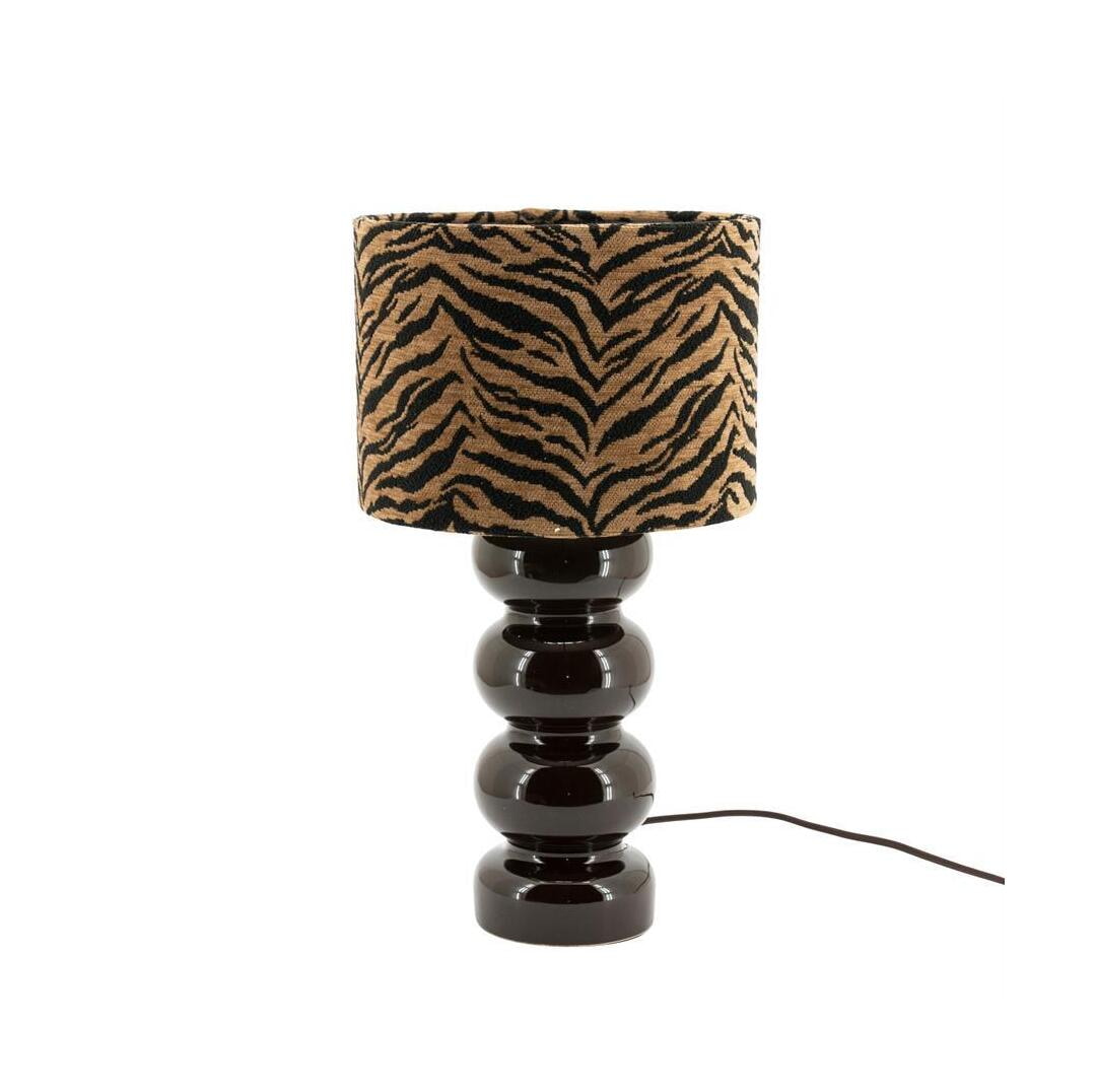 By-Boo Tafellamp Reve Keramiek en stof, 46cm - Bruin,Zwart