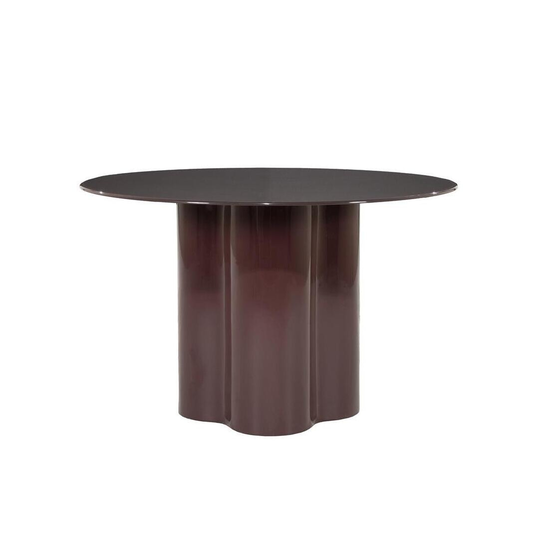 By-Boo Ronde Eettafel Dauphine High gloss, 120cm - Rood