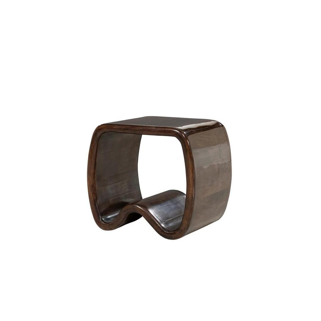 By-Boo Bijzettafel Glossia Mangohout, 50 x 36cm - Bruin