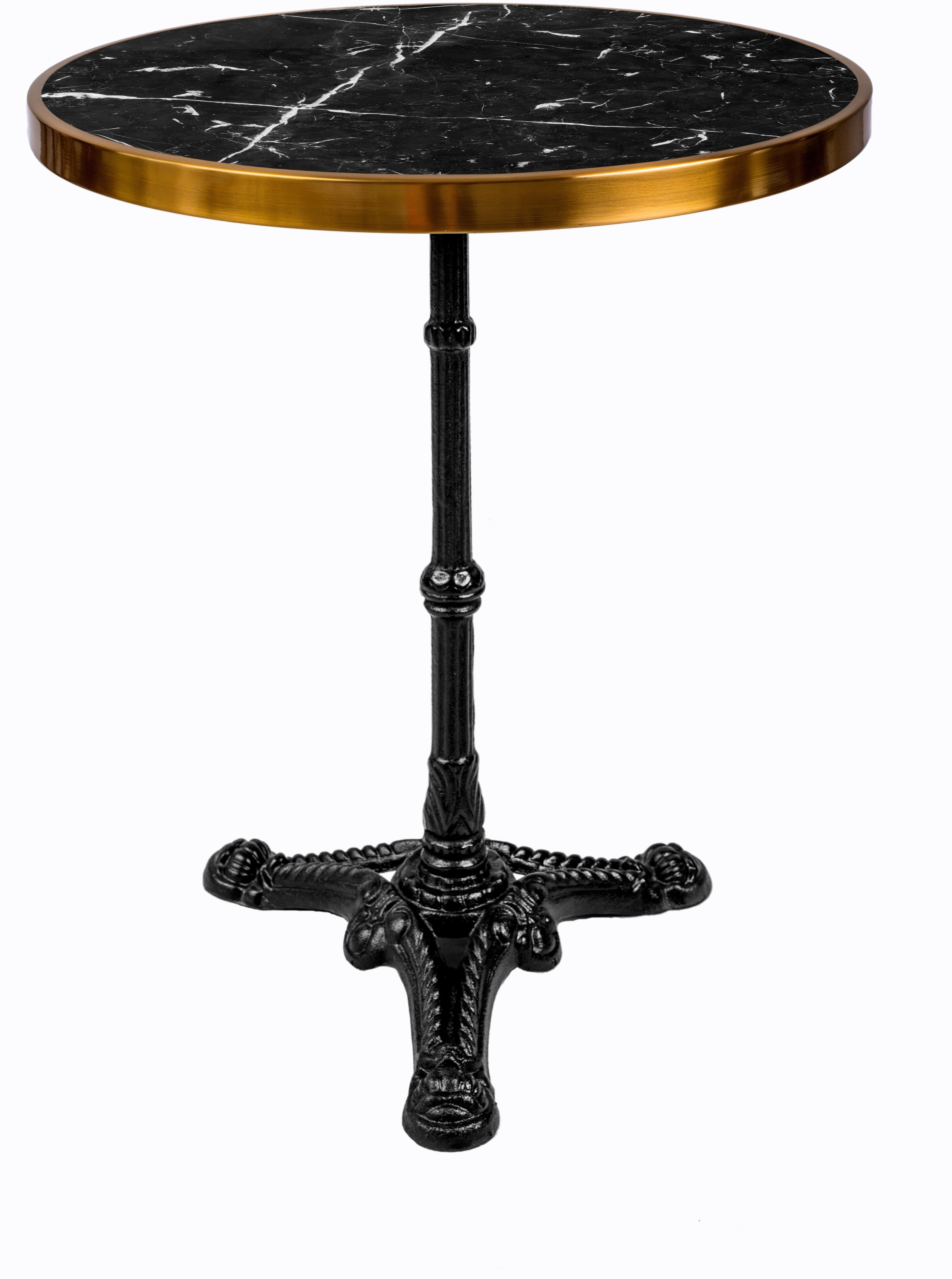 Artistiq Bistrotafel 'Kalman' Marmer, 57cm, kleur Zwart
