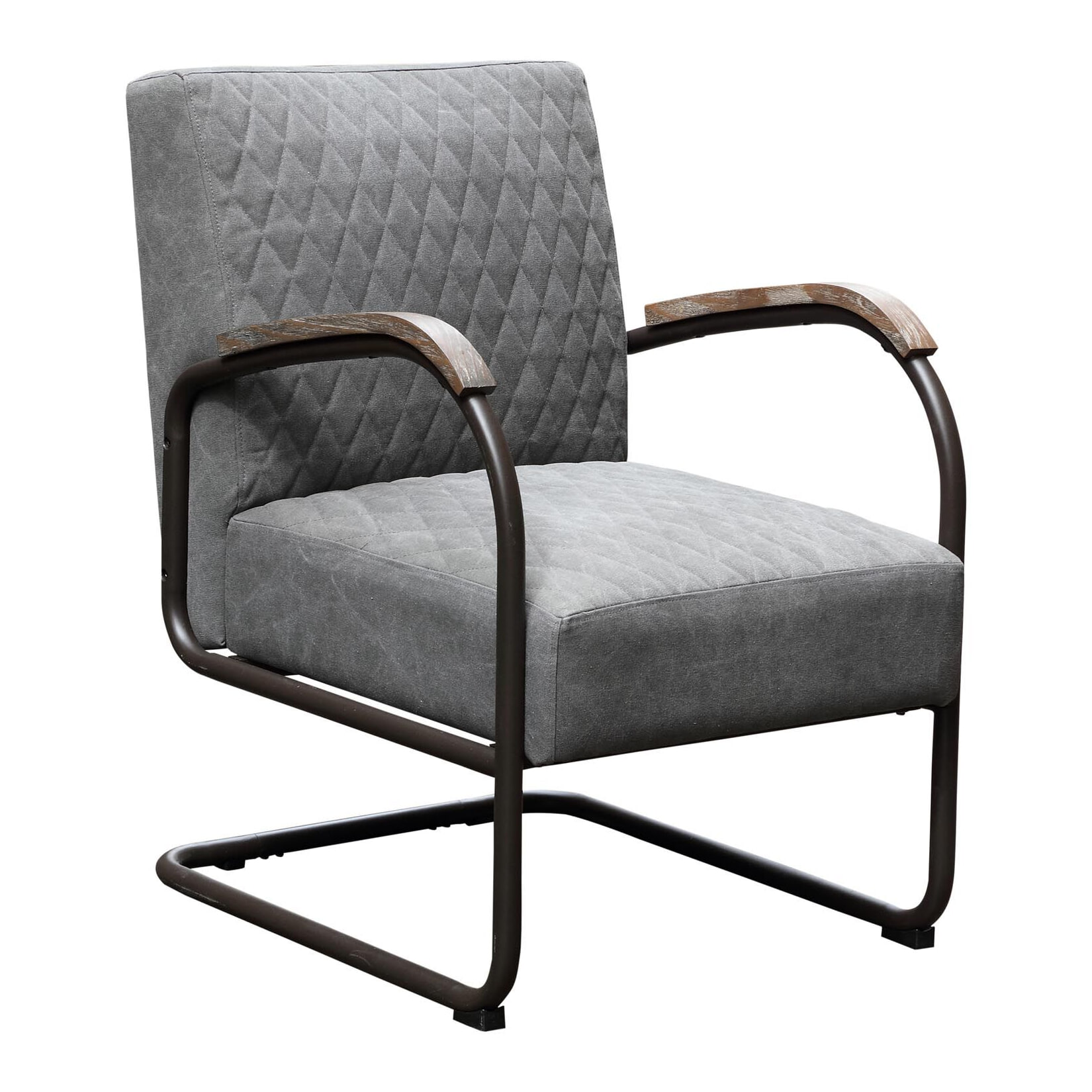 PTMD Fauteuil 'Presley' Canvas, kleur Grijs