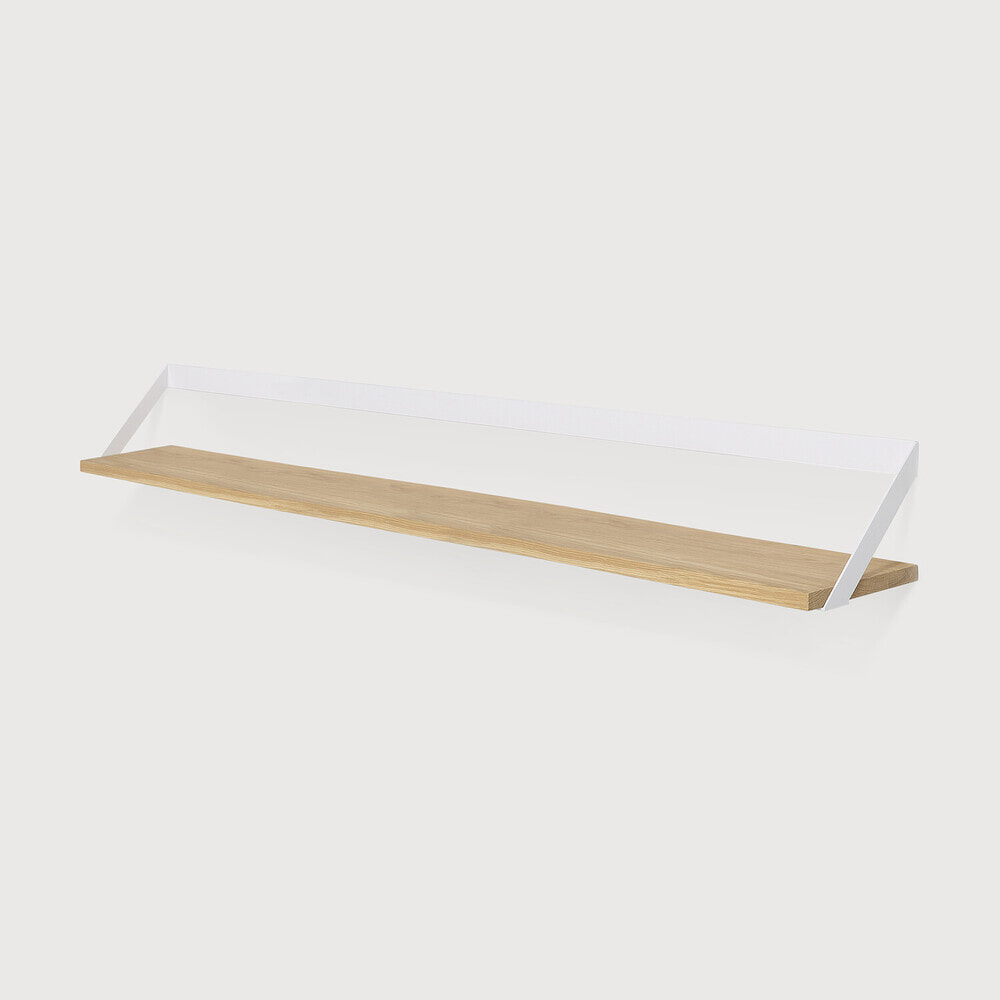 Ethnicraft Wandplank 'Ribbon' Eikenhout, 140 cm, kleur Naturel/Wit