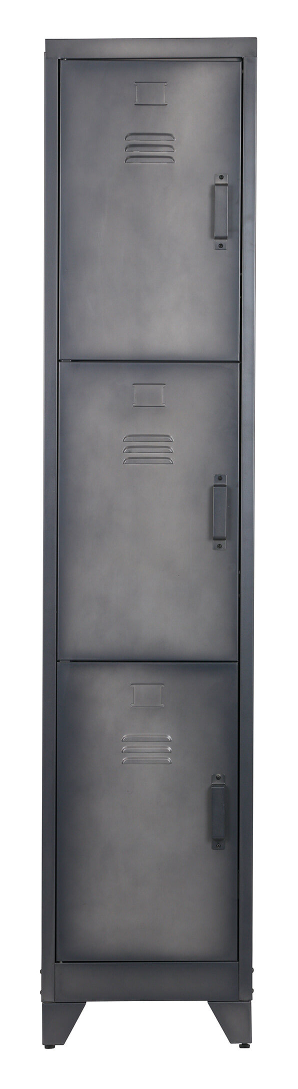 WOOOD Locker 'Cas' metaal met 3 deuren, kleur zwart WOOOD Locker 'Cas' metaal met 3 deuren, kleur zwart