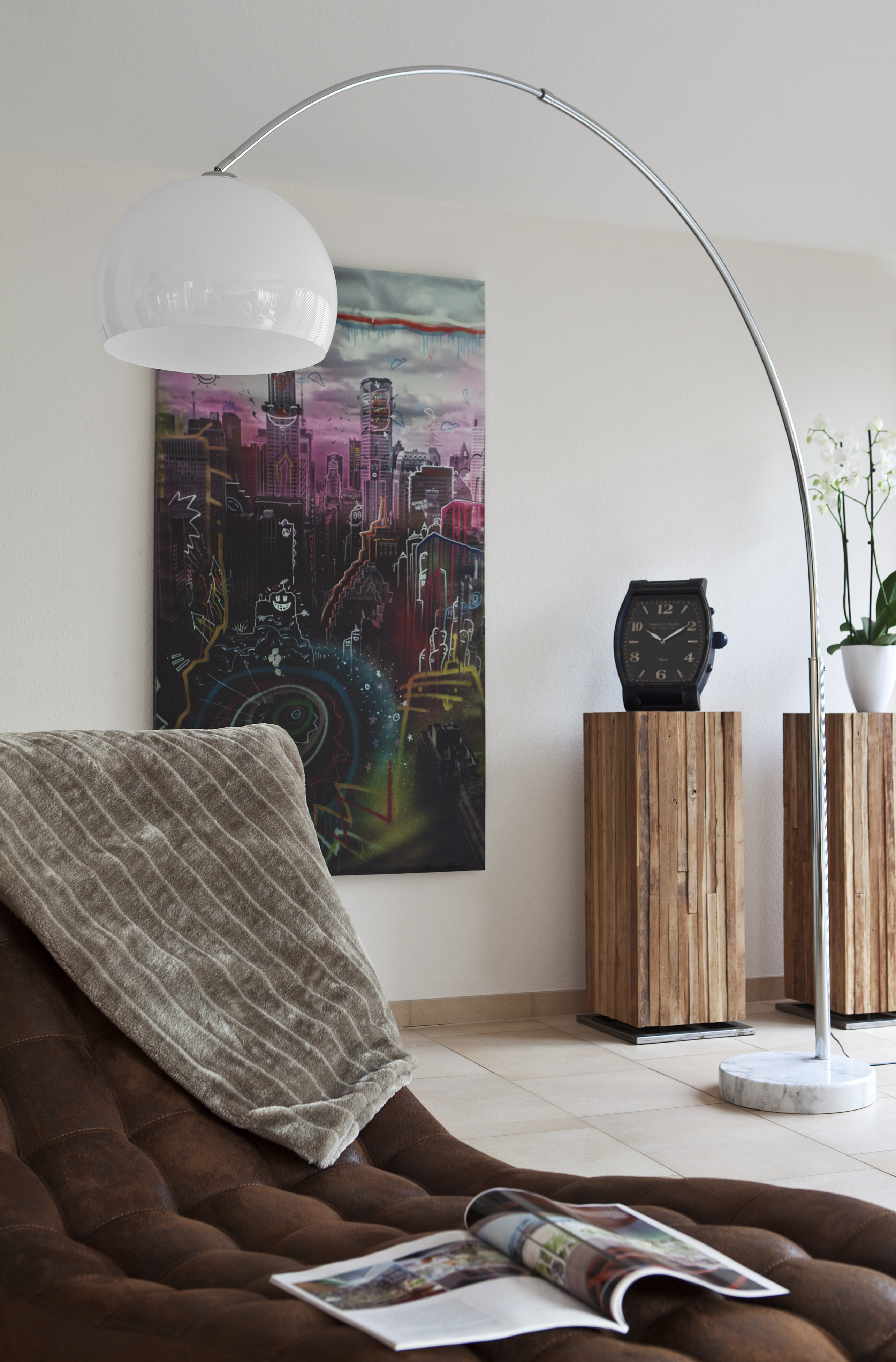 Artistiq Vloerlamp 'Deen' 230cm, kleur Wit