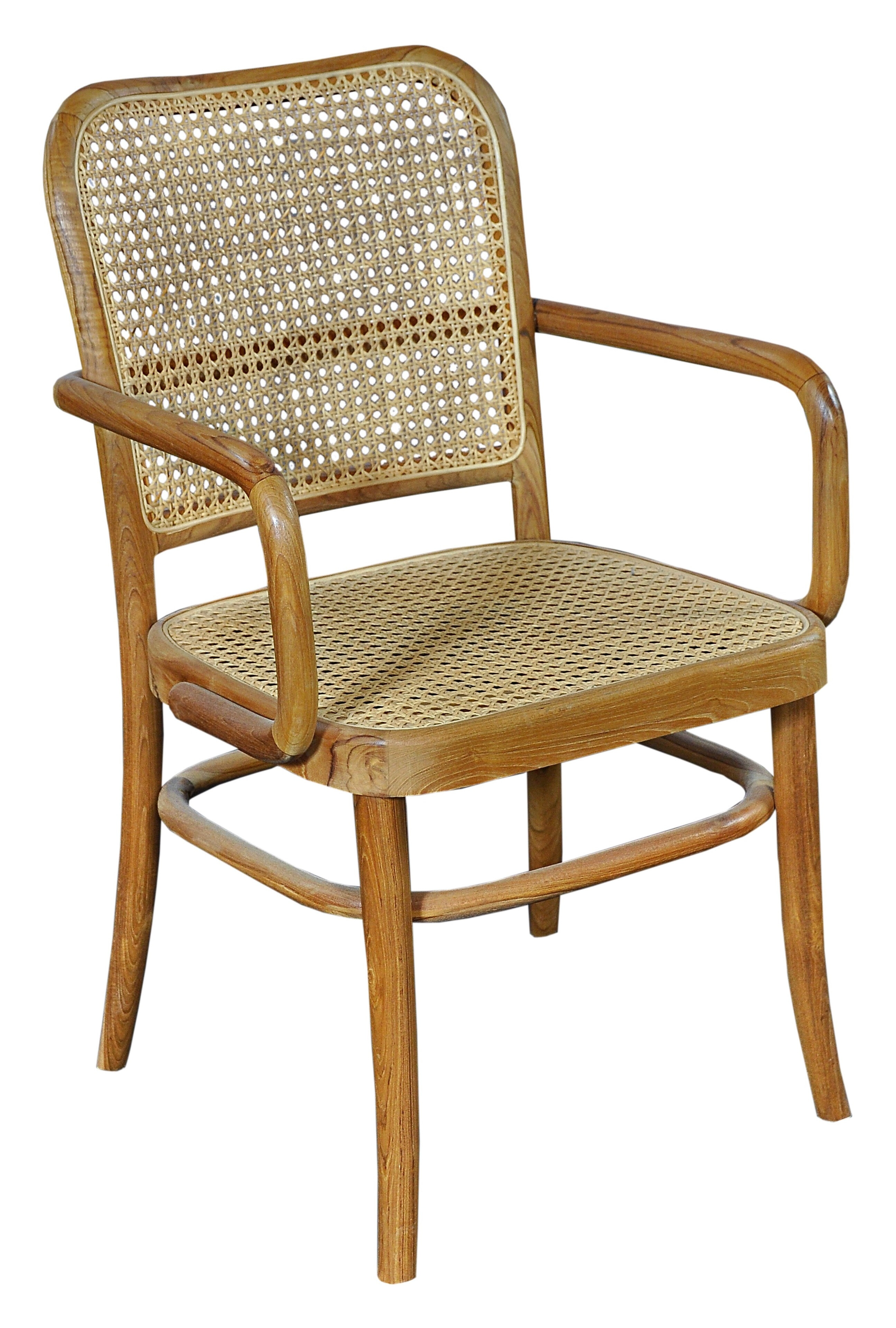 Artistiq Eetkamerstoel 'Takeshia' met armleuning, Teak en rotan