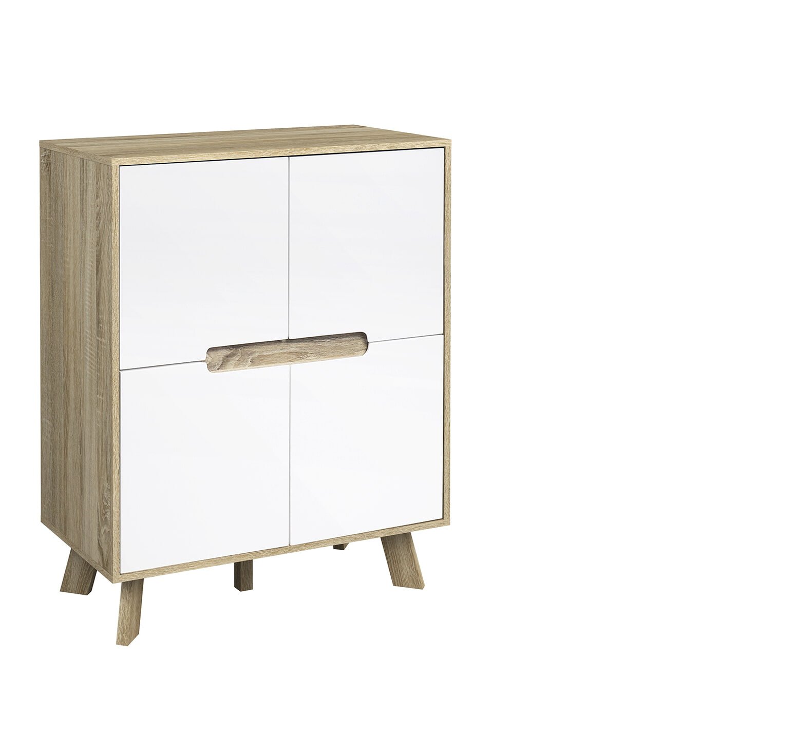 Artistiq Opbergkast 'Gonzalo' 102 x 80cm, kleur Naturel / Wit