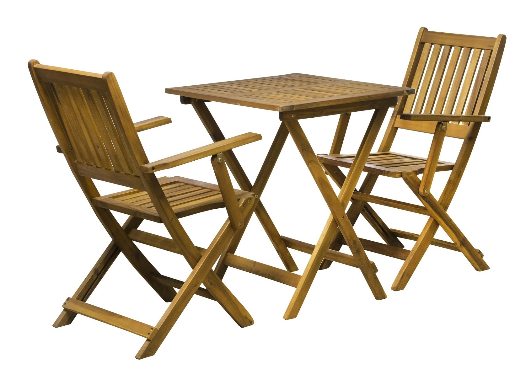Artistiq Tuinset Larissa 2 stoelen + 1 tafel, Acaciahout - Bruin