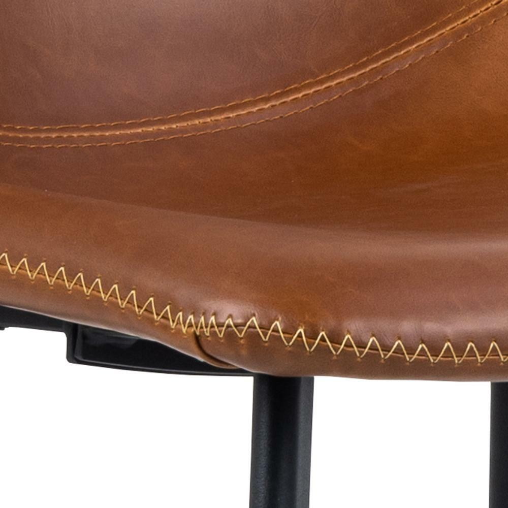 Bendt Barkruk 'Xanthe' PU, kleur Cognac (zithoogte 76.5cm)