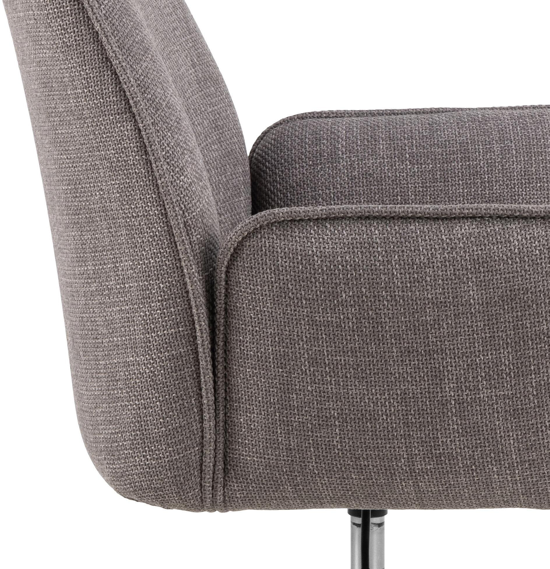 Bendt Bureaustoel 'Dantrell' Structuurstof, kleur Grijs/Bruin