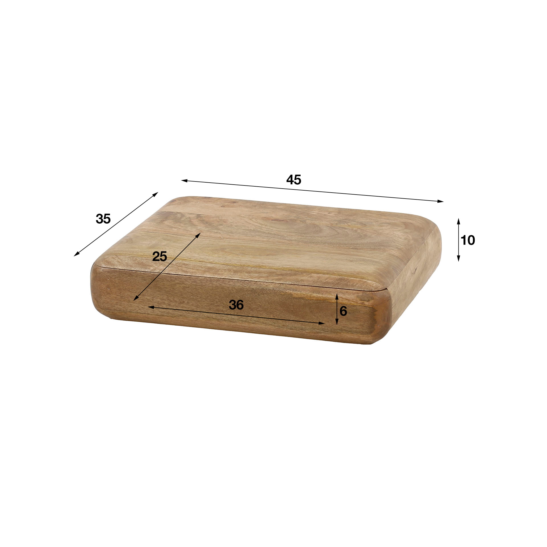 LifestyleFurn Zwevend Nachtkastje 'Dyron' Mangohout