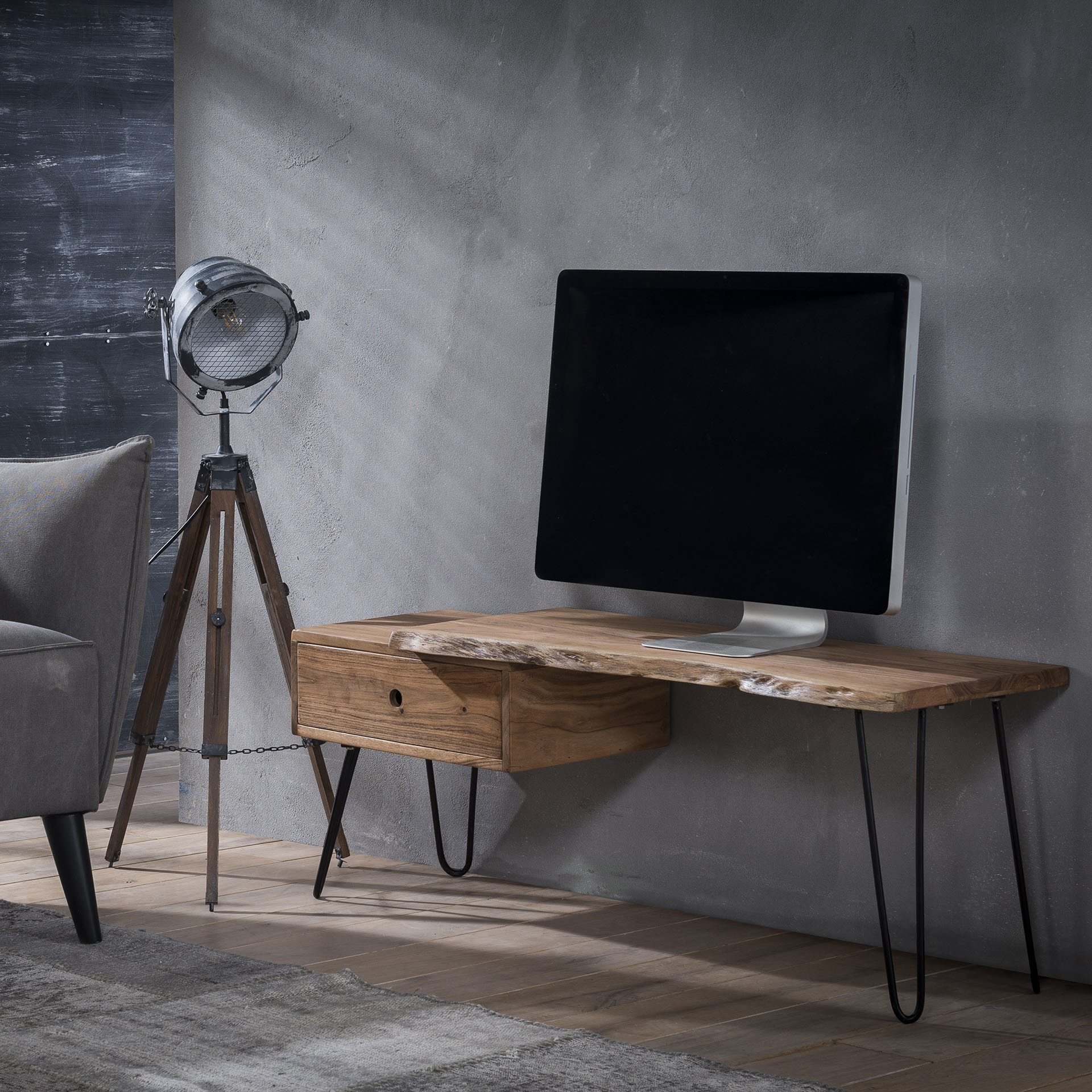 LifestyleFurn TV-meubel 'Geena', massief acacia 120cm