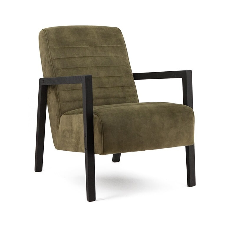 Sohome Fauteuil 'Erland' Velvet, kleur groen