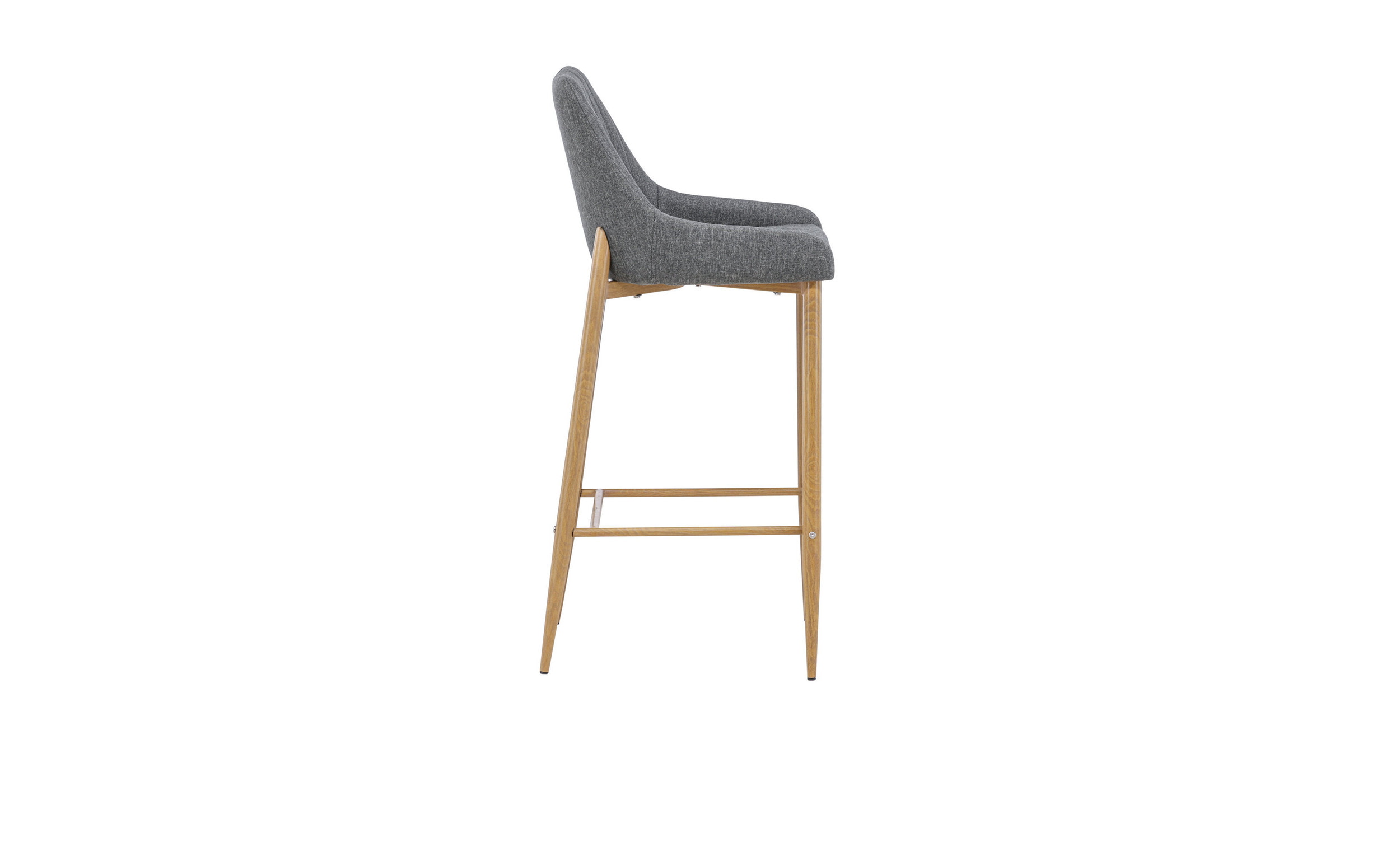 Nohr Barkruk 'Quennel' Linnenlook, kleur Donkergrijs (zithoogte 74cm)