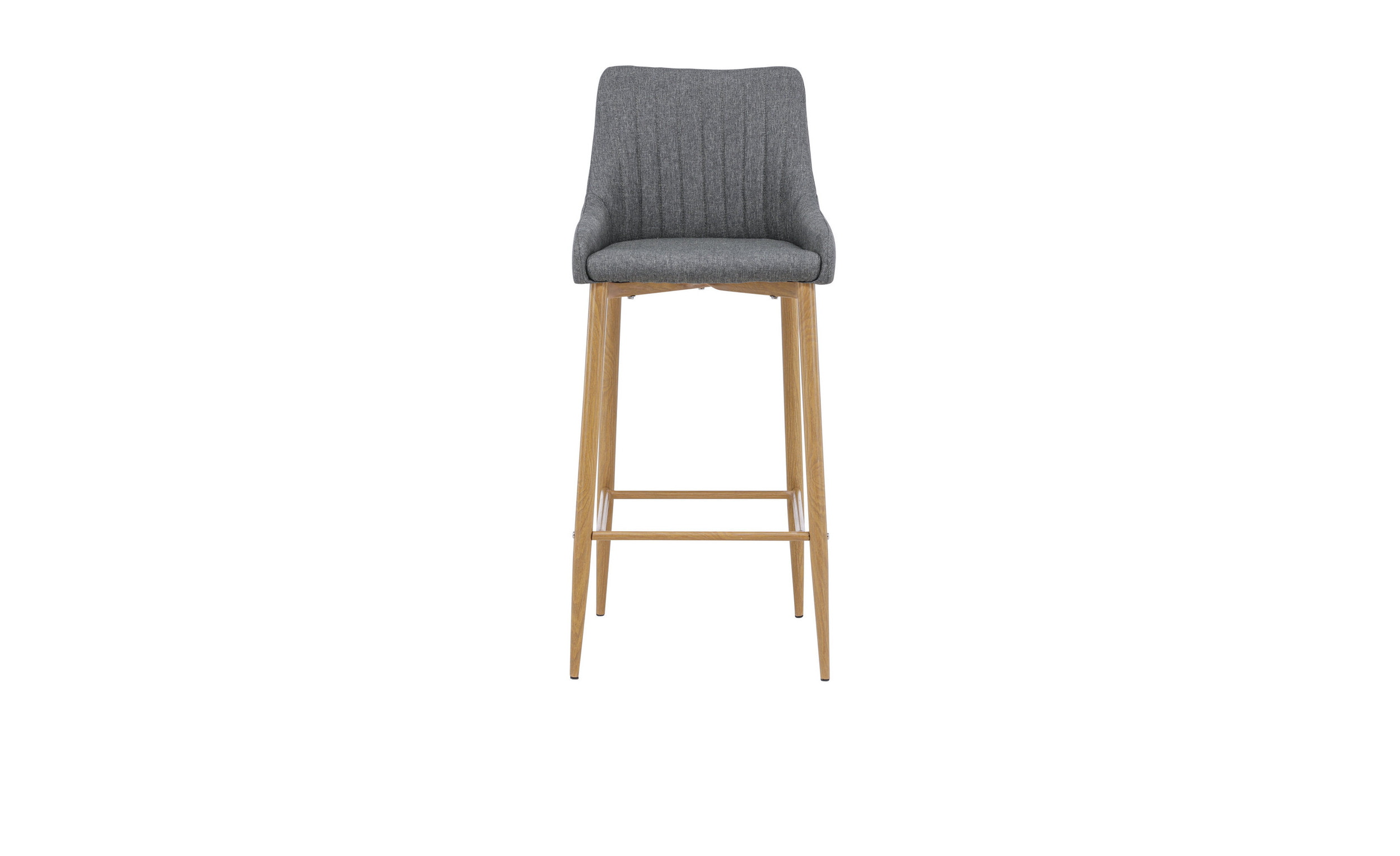Nohr Barkruk 'Quennel' Linnenlook, kleur Donkergrijs (zithoogte 74cm)