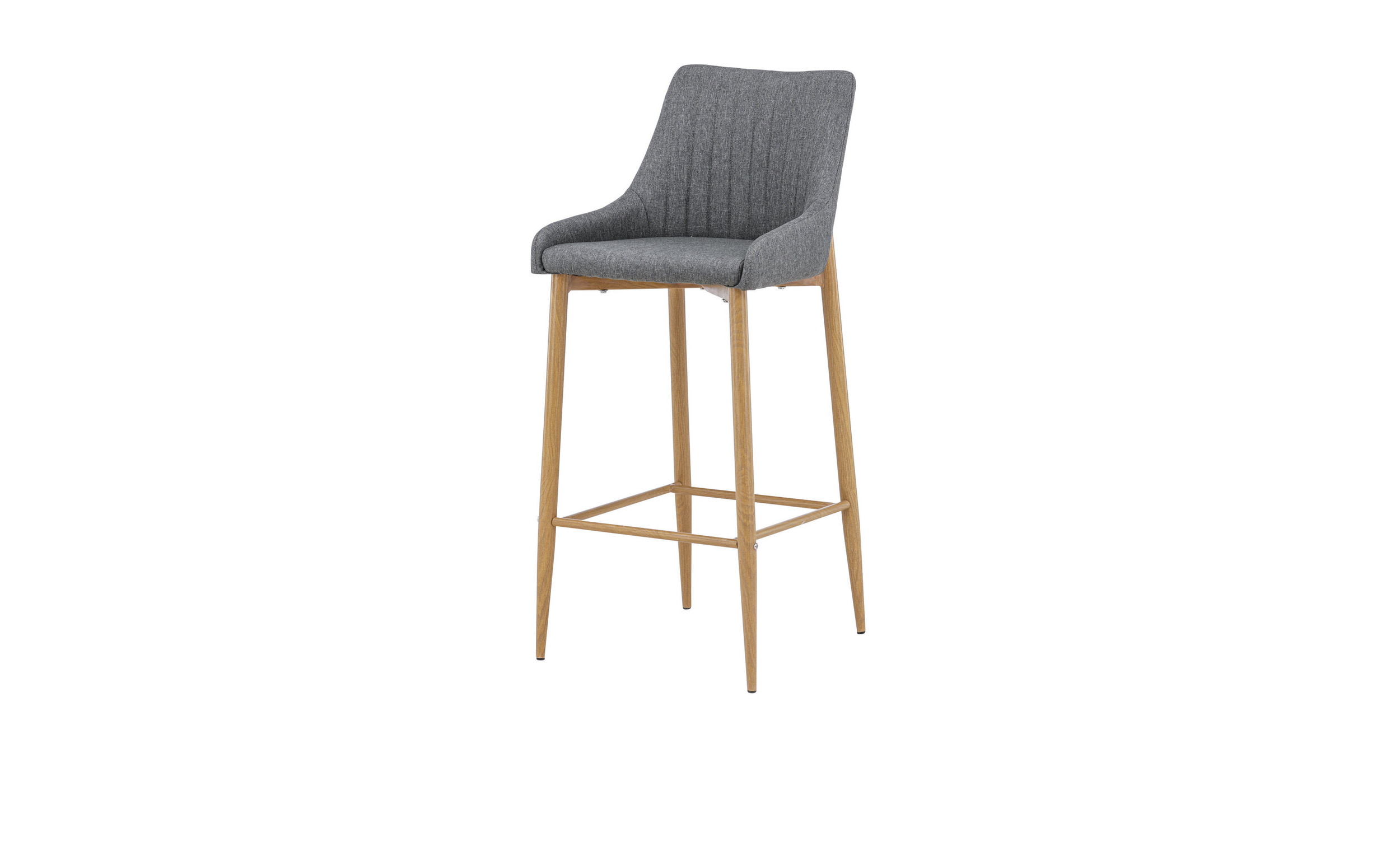 Nohr Barkruk 'Quennel' Linnenlook, kleur Donkergrijs (zithoogte 74cm)