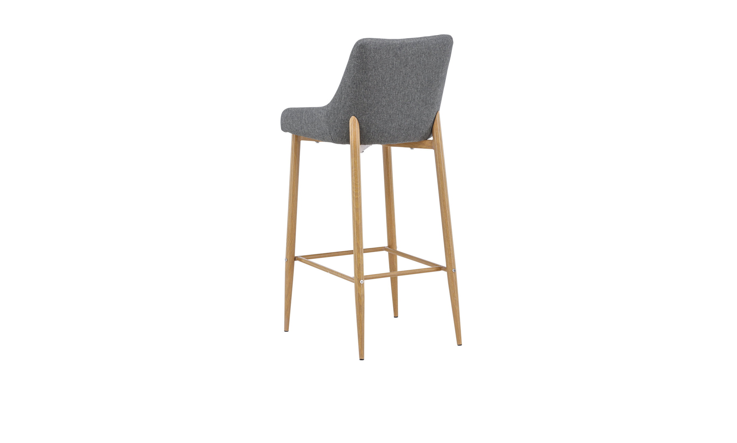 Nohr Barkruk 'Quennel' Linnenlook, kleur Donkergrijs (zithoogte 74cm)