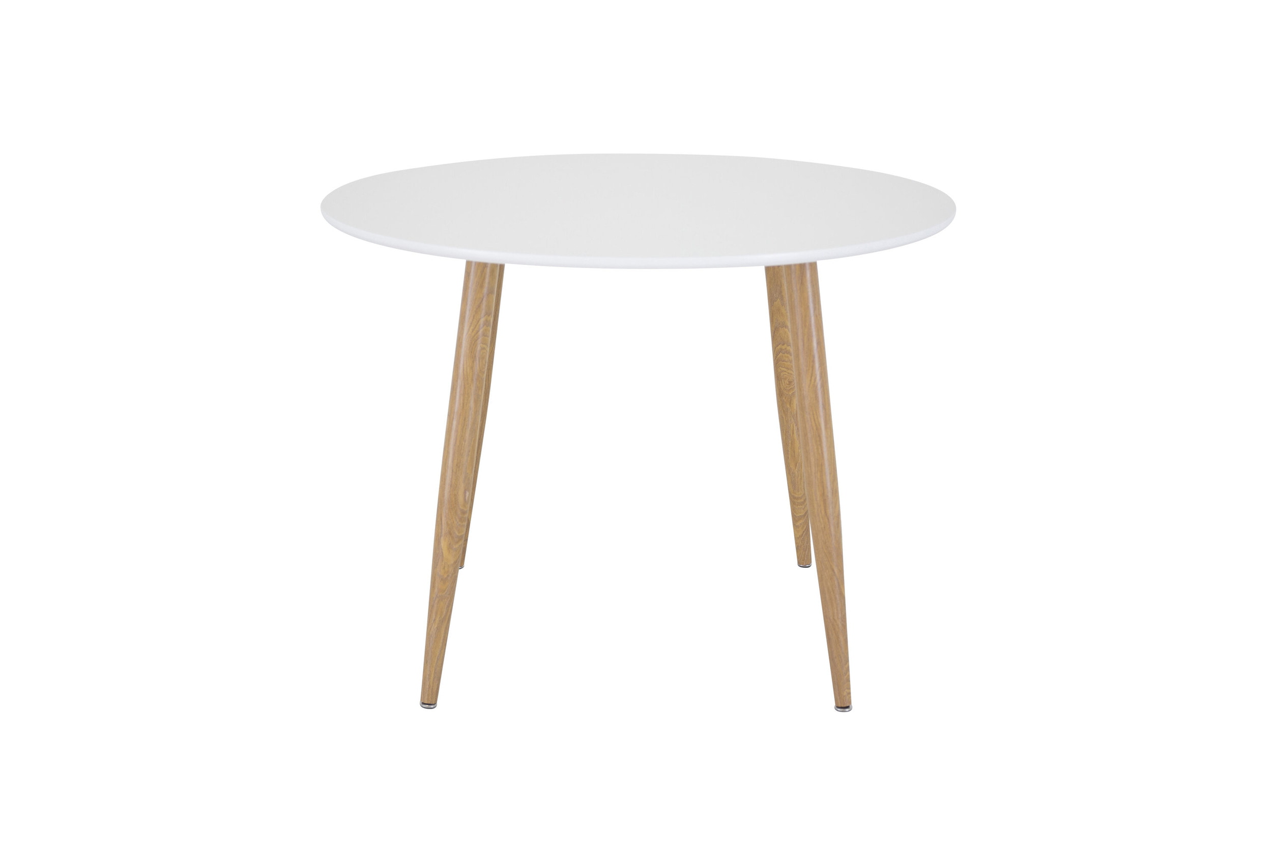 Nohr Ronde Eettafel 'Quennel' 100cm, kleur Eiken/Wit