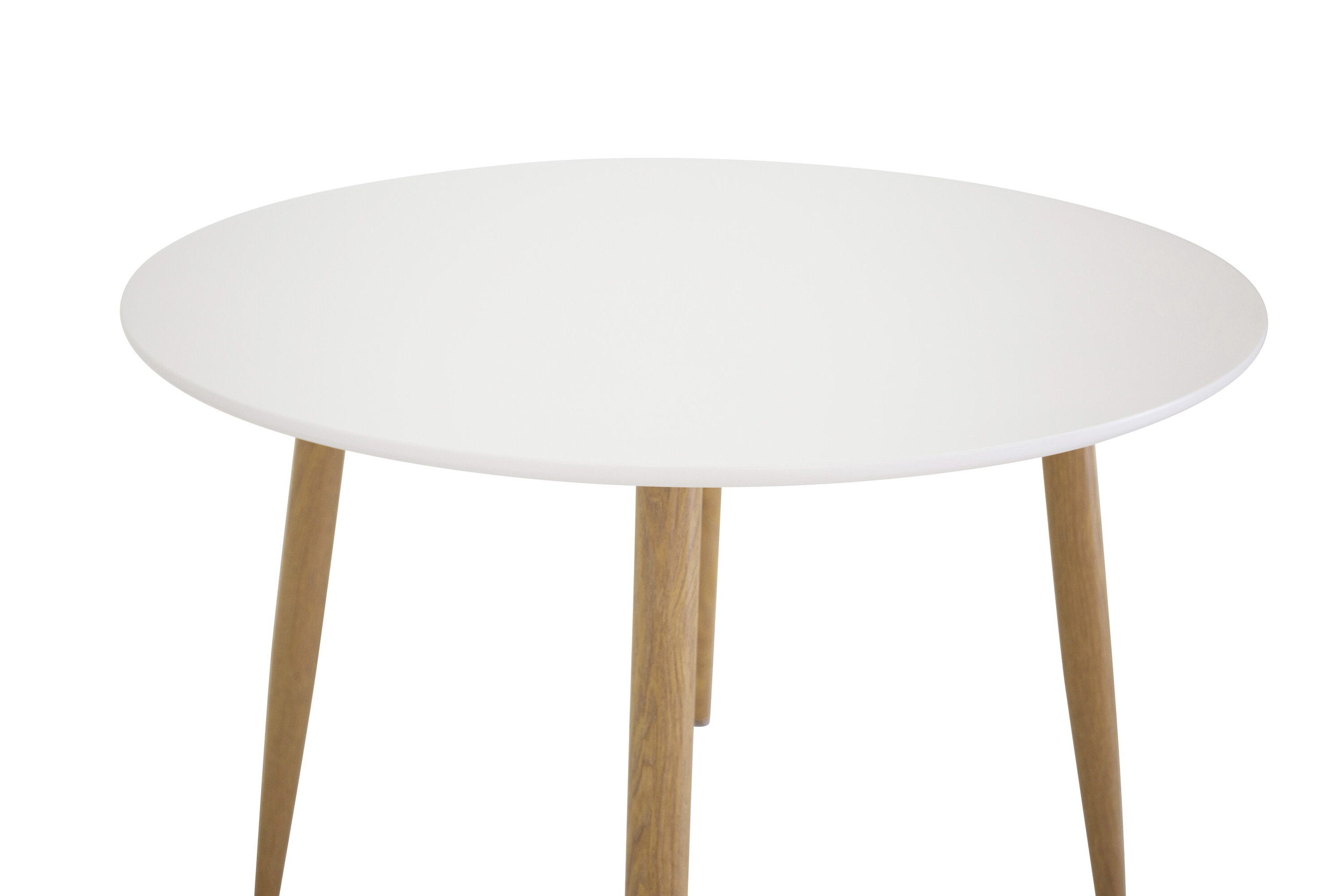 Nohr Ronde Eettafel 'Quennel' 100cm, kleur Eiken/Wit