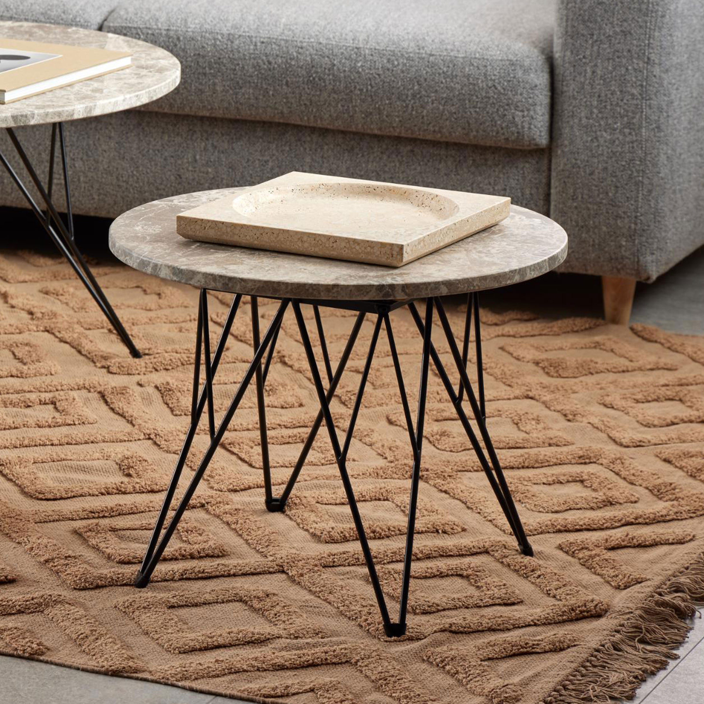 Bendt Ronde Salontafel 'Nadia' Marmer, 55cm