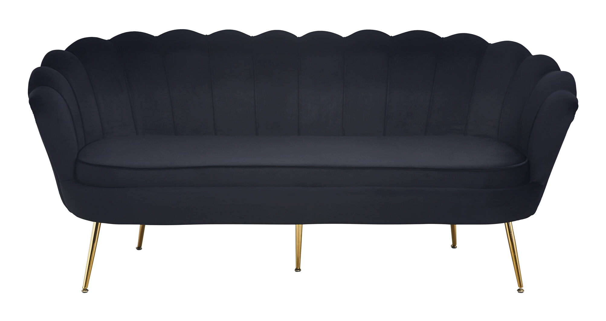 Artistiq 3-zitsbank 'Libby' Velvet, kleur zwart