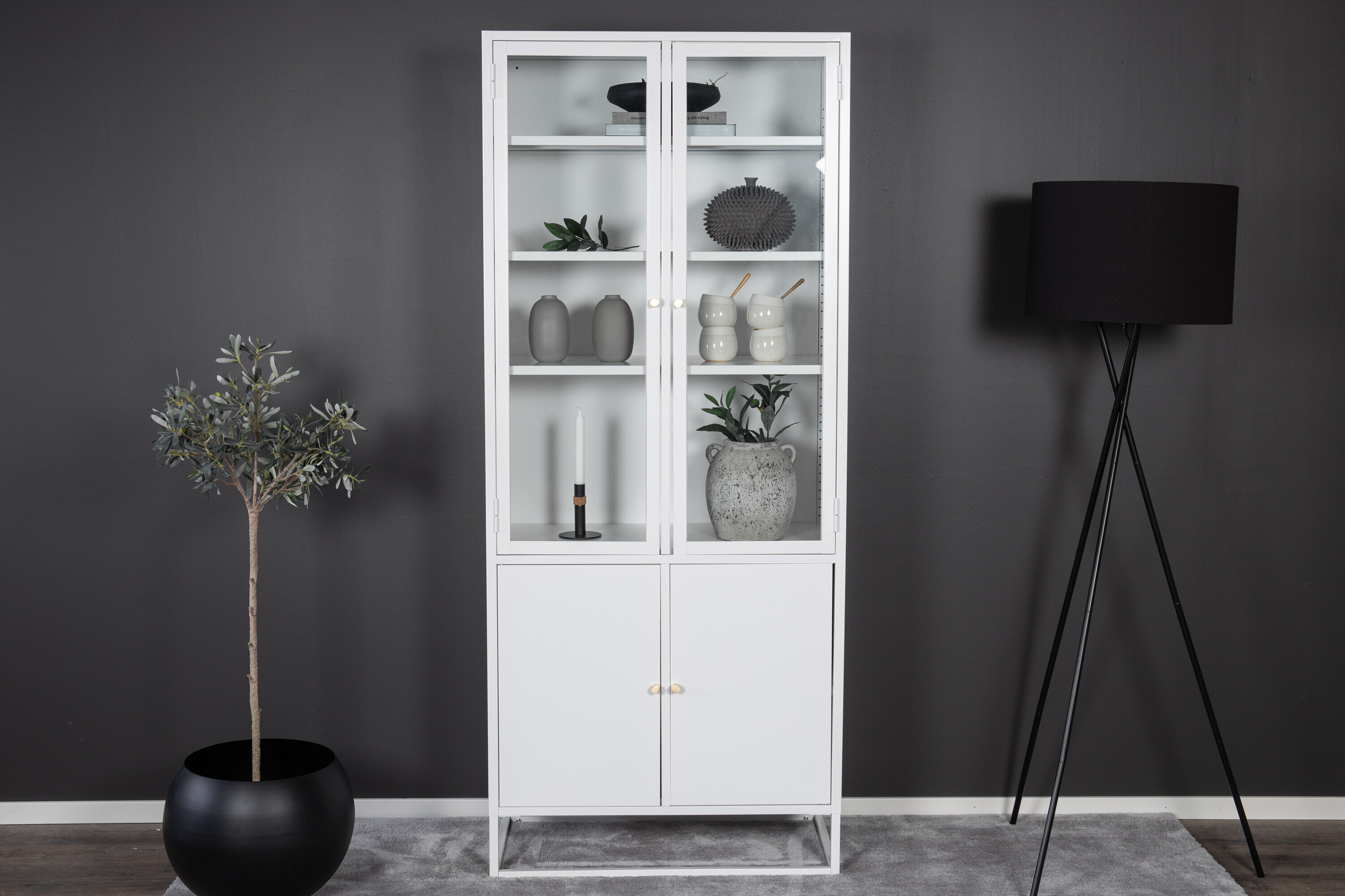 Nohr Vitrinekast Shaune 190 x 80cm - Wit