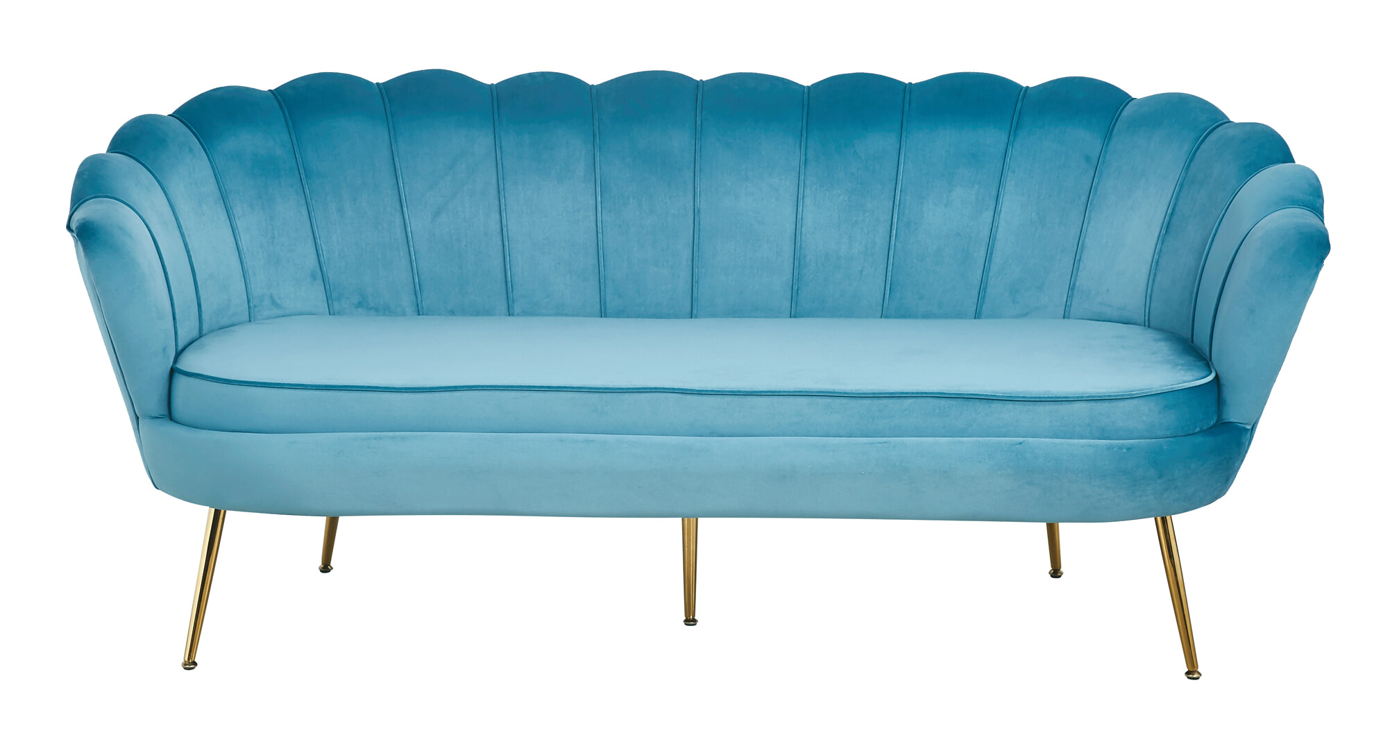 Artistiq 3-zitsbank 'Libby' Velvet, kleur blauw